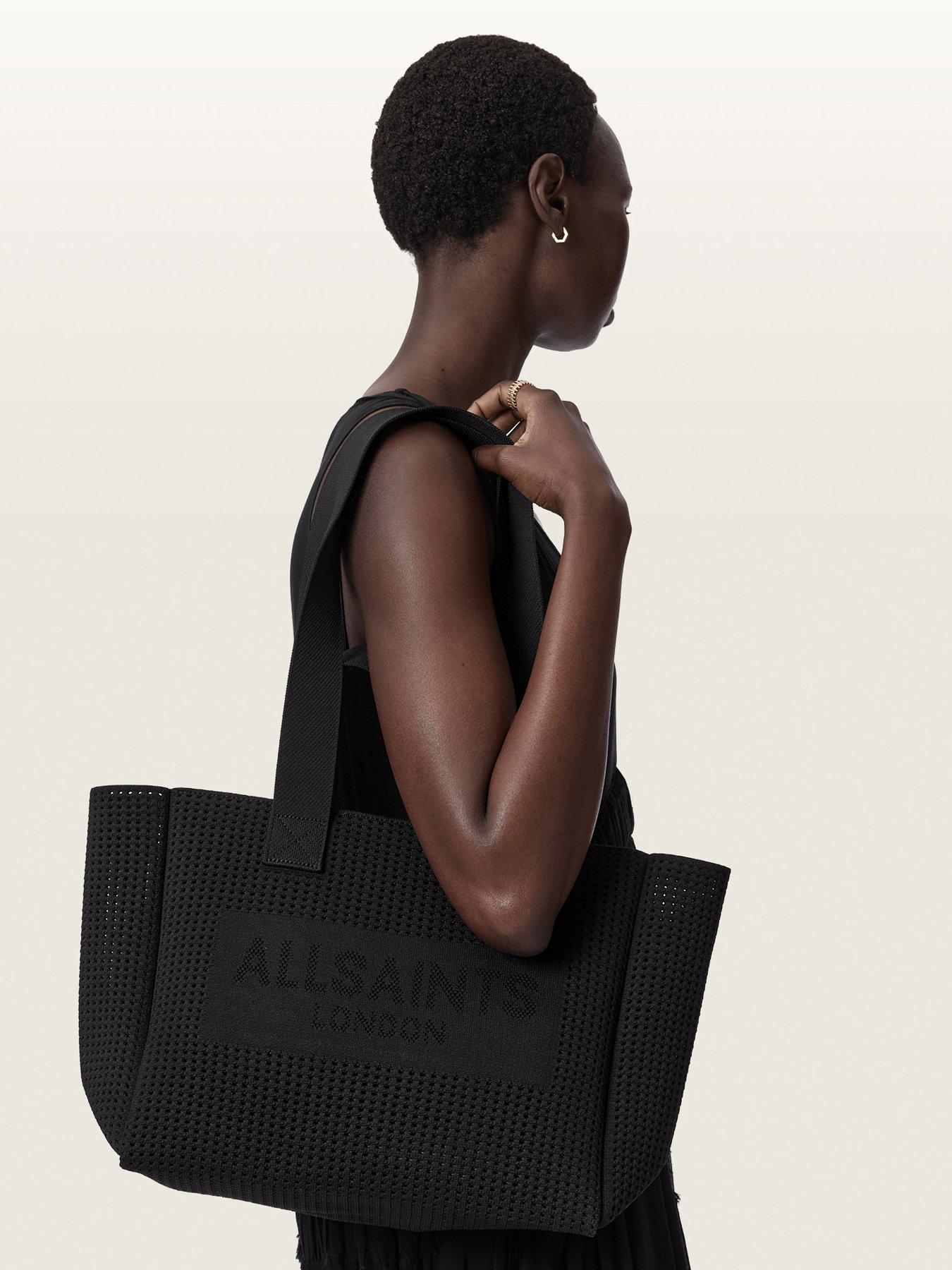 AllSaints Izzy Mesh Medium Tote Bag - Black