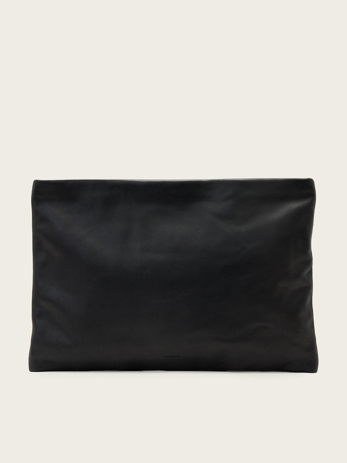 allsaints-bettina-leather-clutch-bag-blackfront
