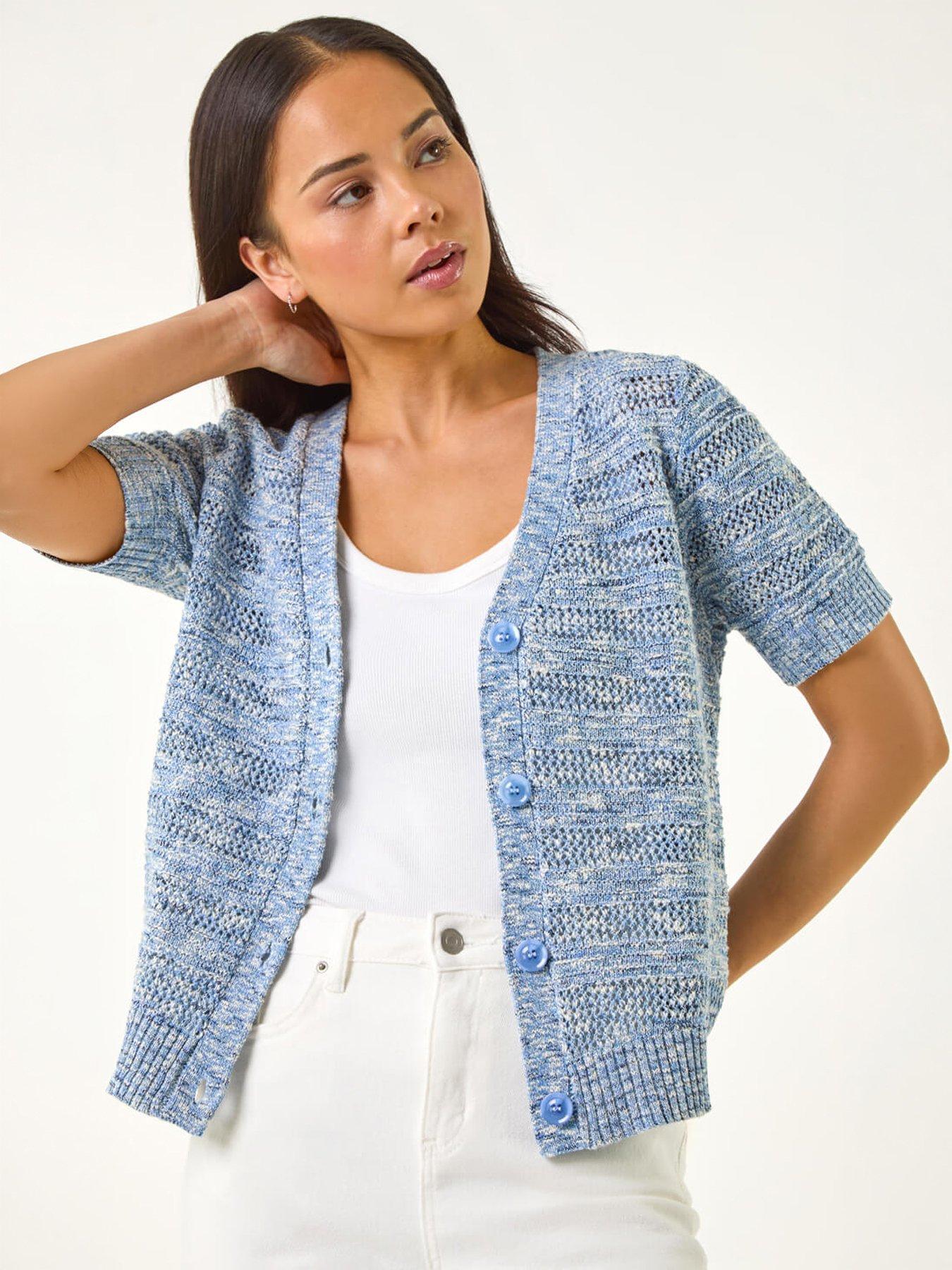 Image 3 of 5 of Roman Petite Space Dye Knit Cardigan