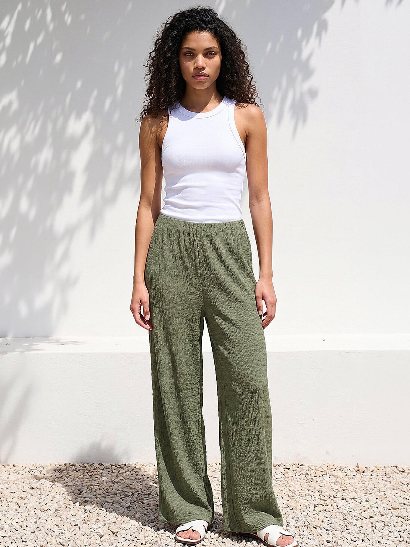 Image 1 of 5 of Roman Petite Textured Stretch Trouser