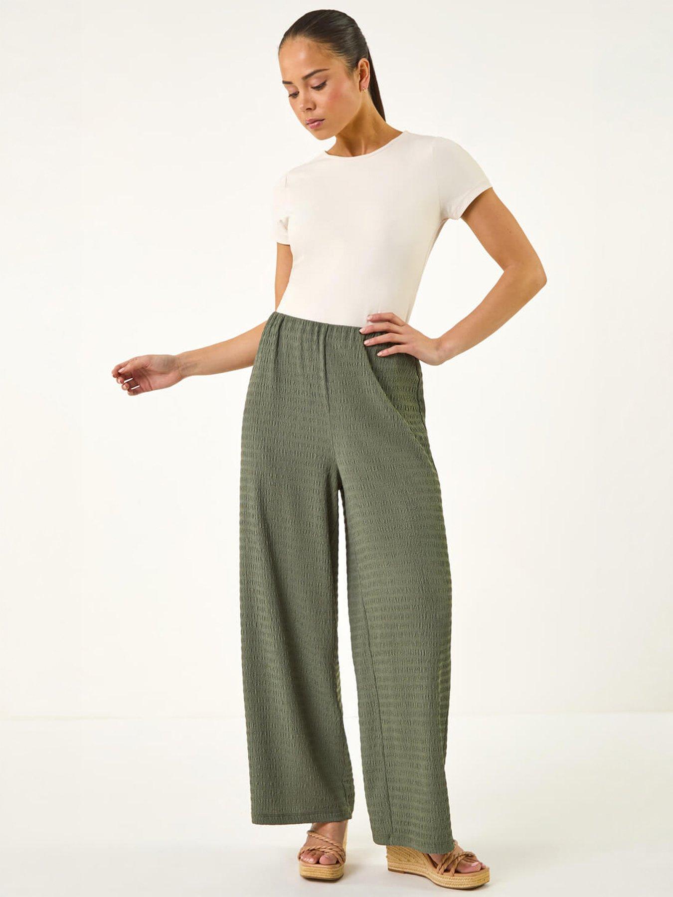 Image 5 of 5 of Roman Petite Textured Stretch Trouser