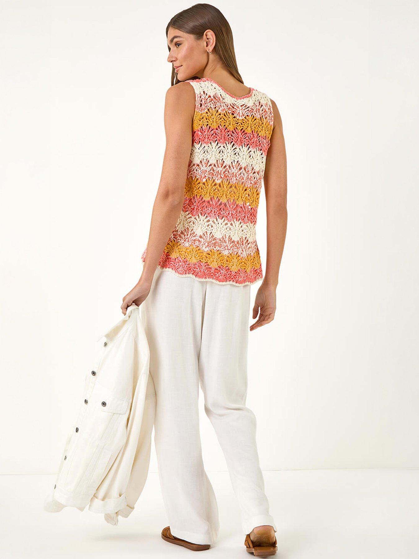 Image 4 of 5 of Roman Crochet Stripe Vest