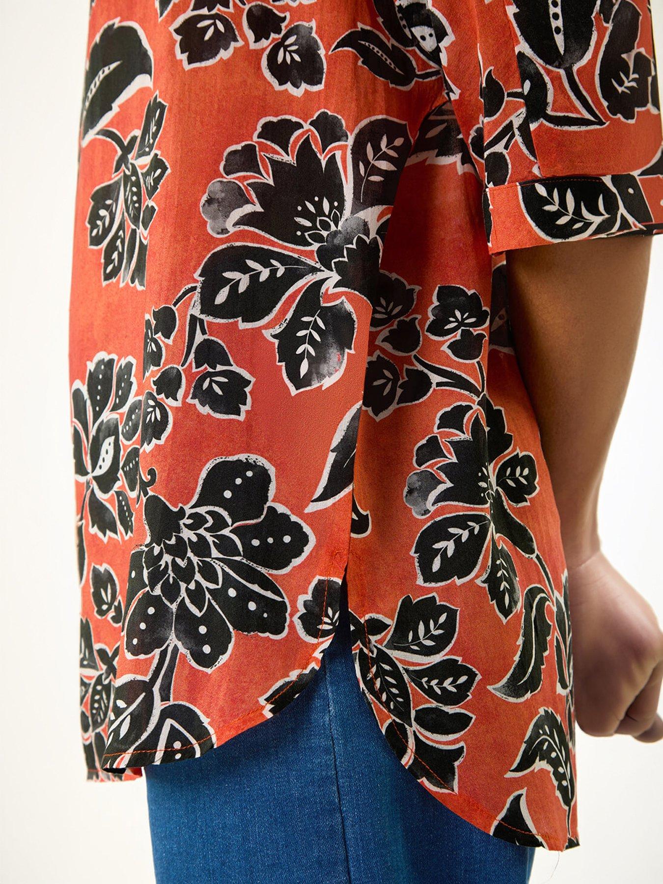 Image 2 of 5 of Roman Floral Print Tunic Top