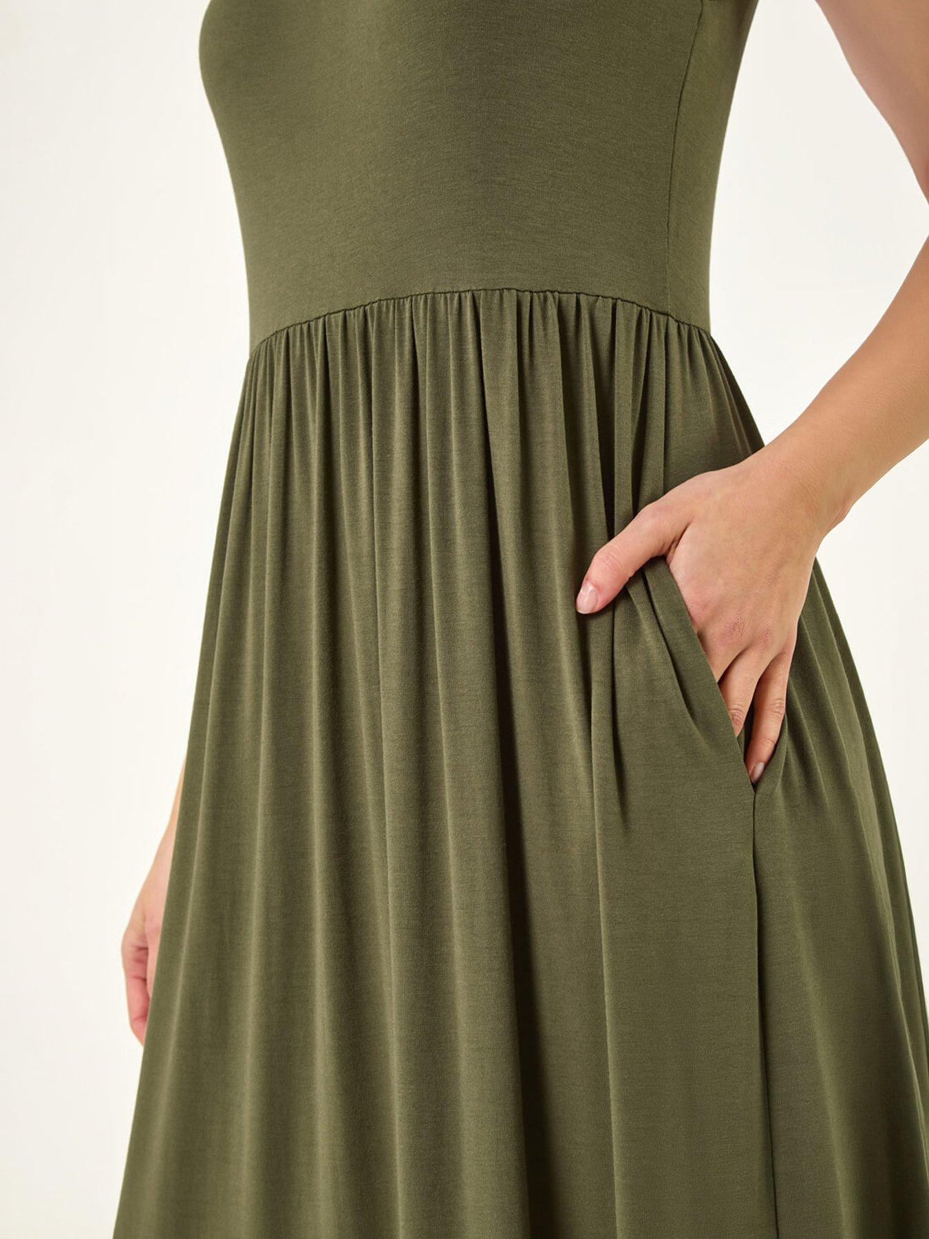 Image 2 of 5 of Roman Tiered Jersey Midi Dress