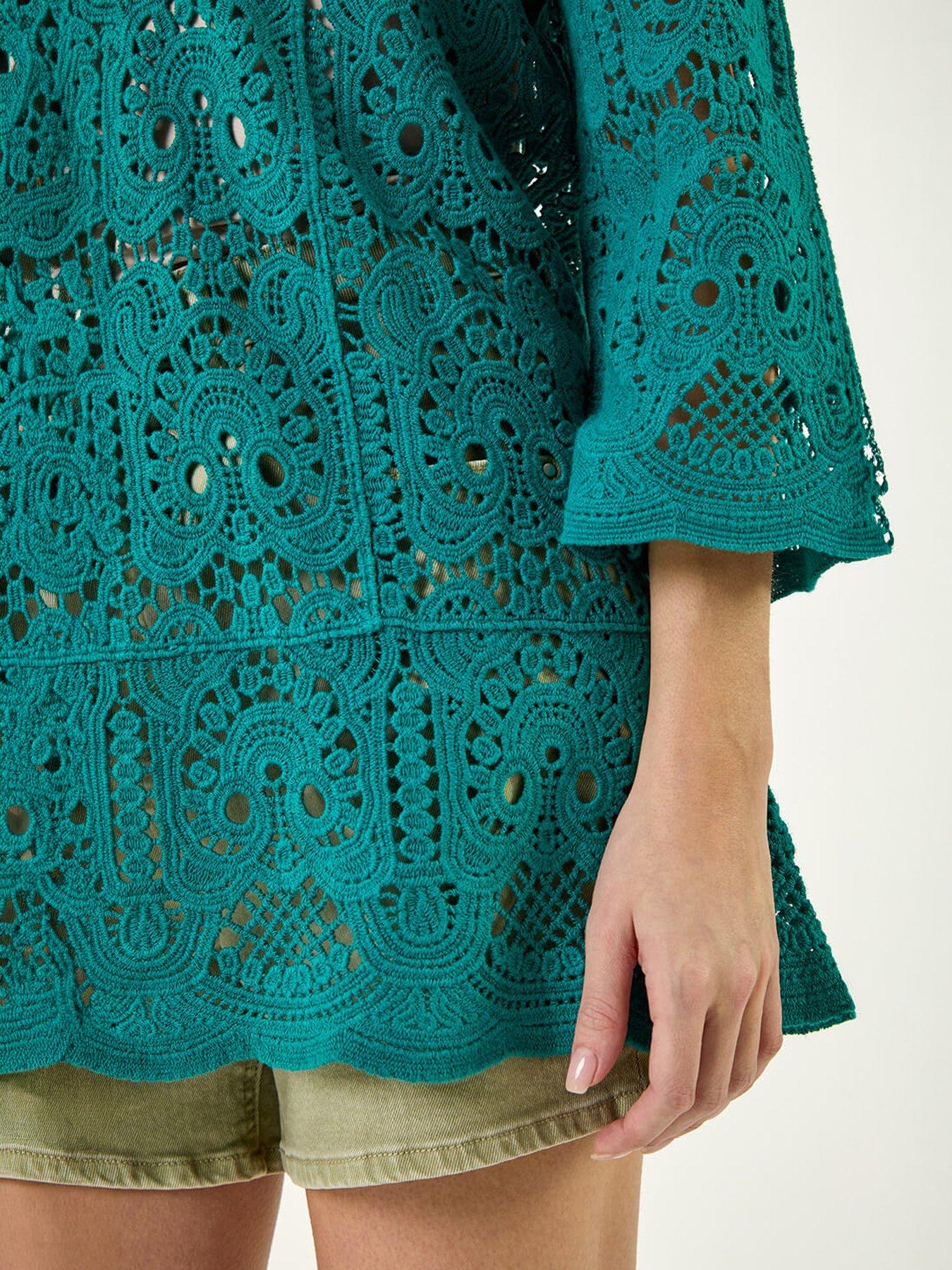 Image 2 of 5 of Roman Cotton Crochet Tunic Top