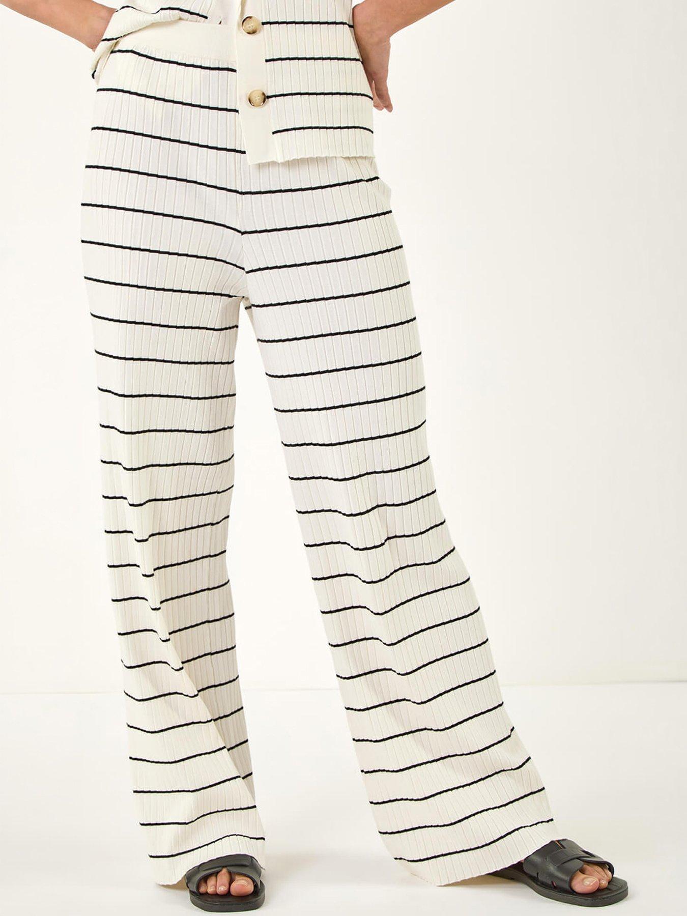 Image 3 of 5 of Roman Stripe Wide Leg Trouser
