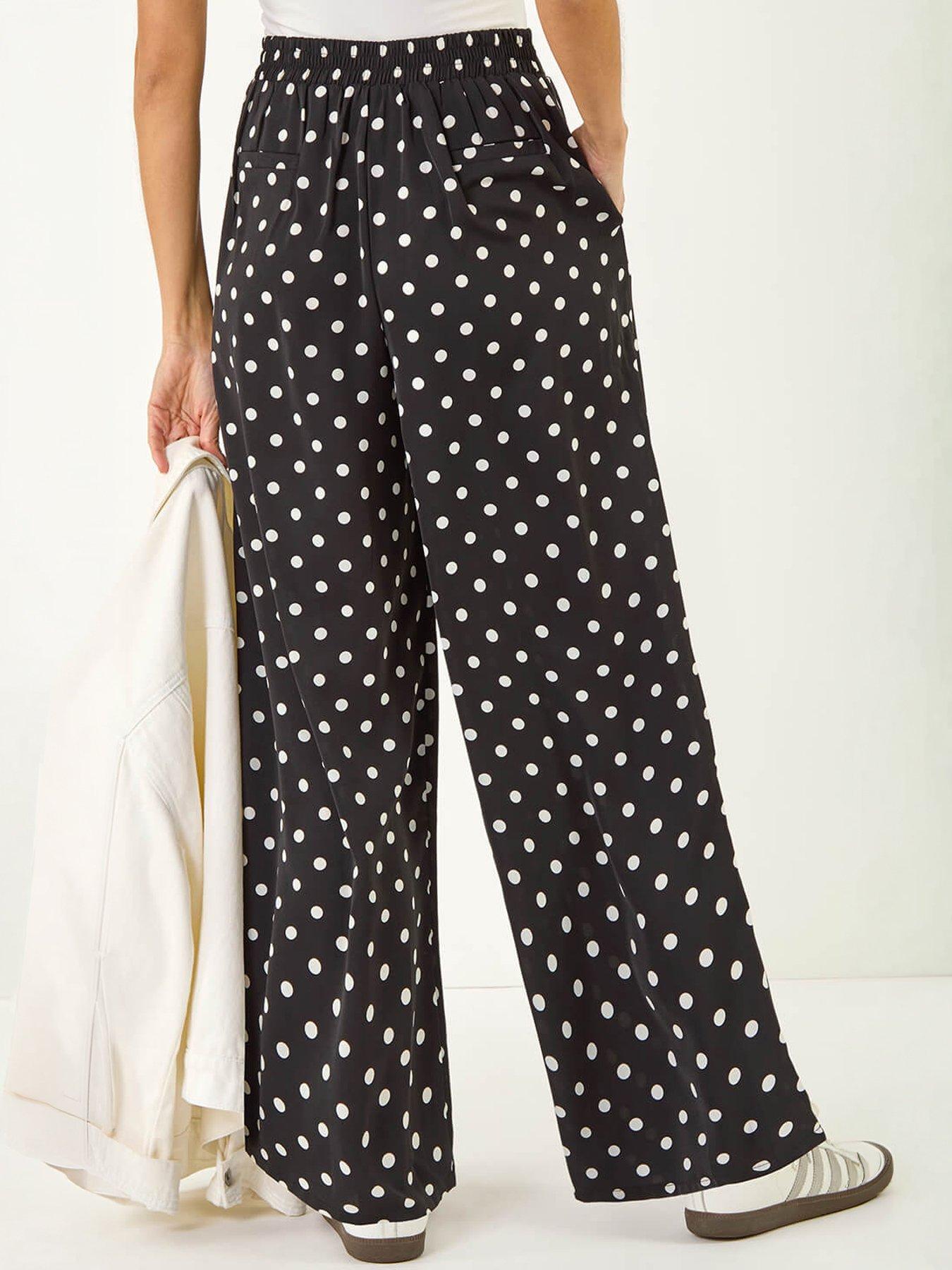 Image 4 of 5 of Roman Spot Print Wide Leg Trouser