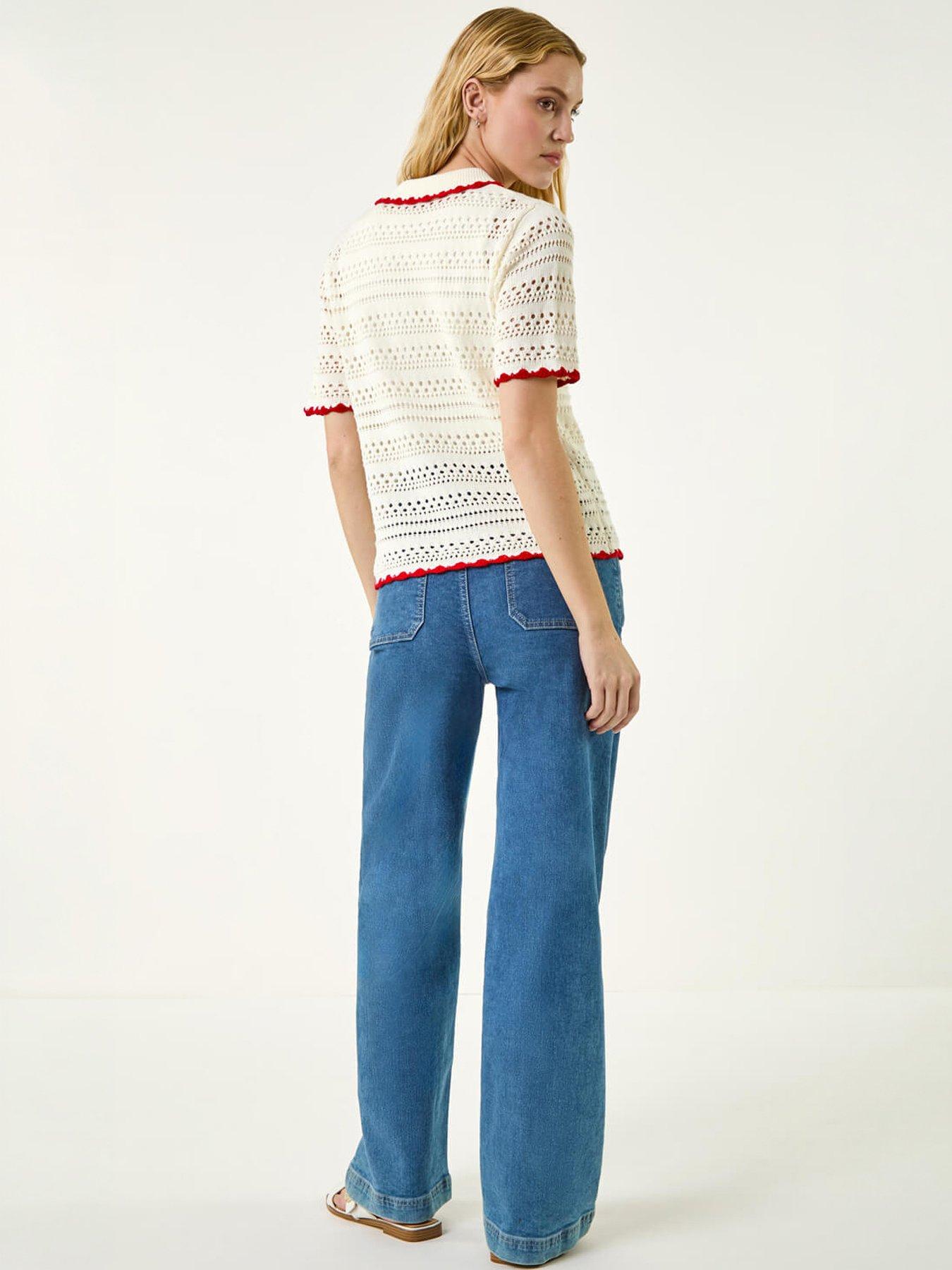 Image 4 of 5 of Roman Collar Button Knit Top