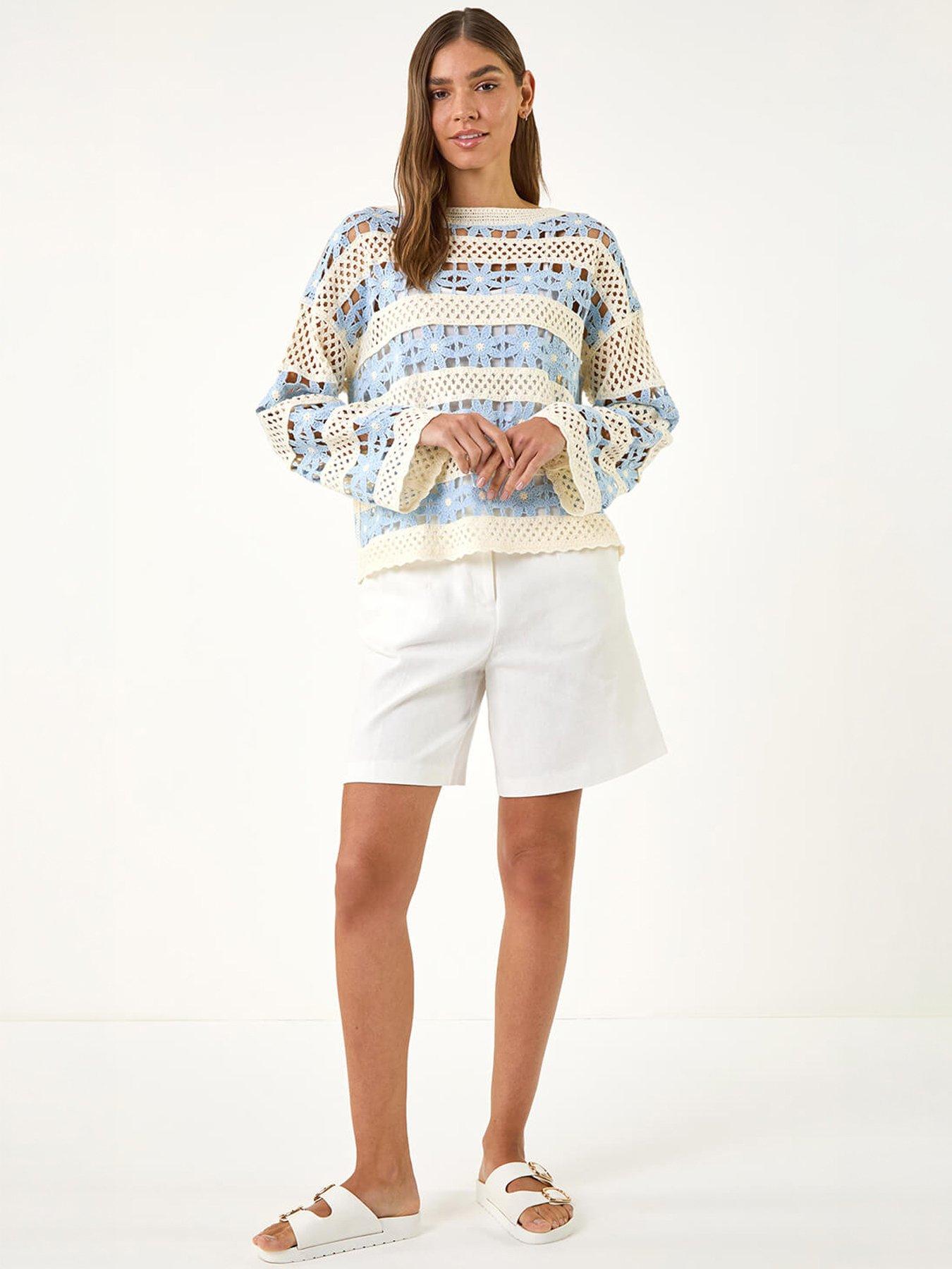 roman-floral-stripe-crochet-knit-jumperdetail