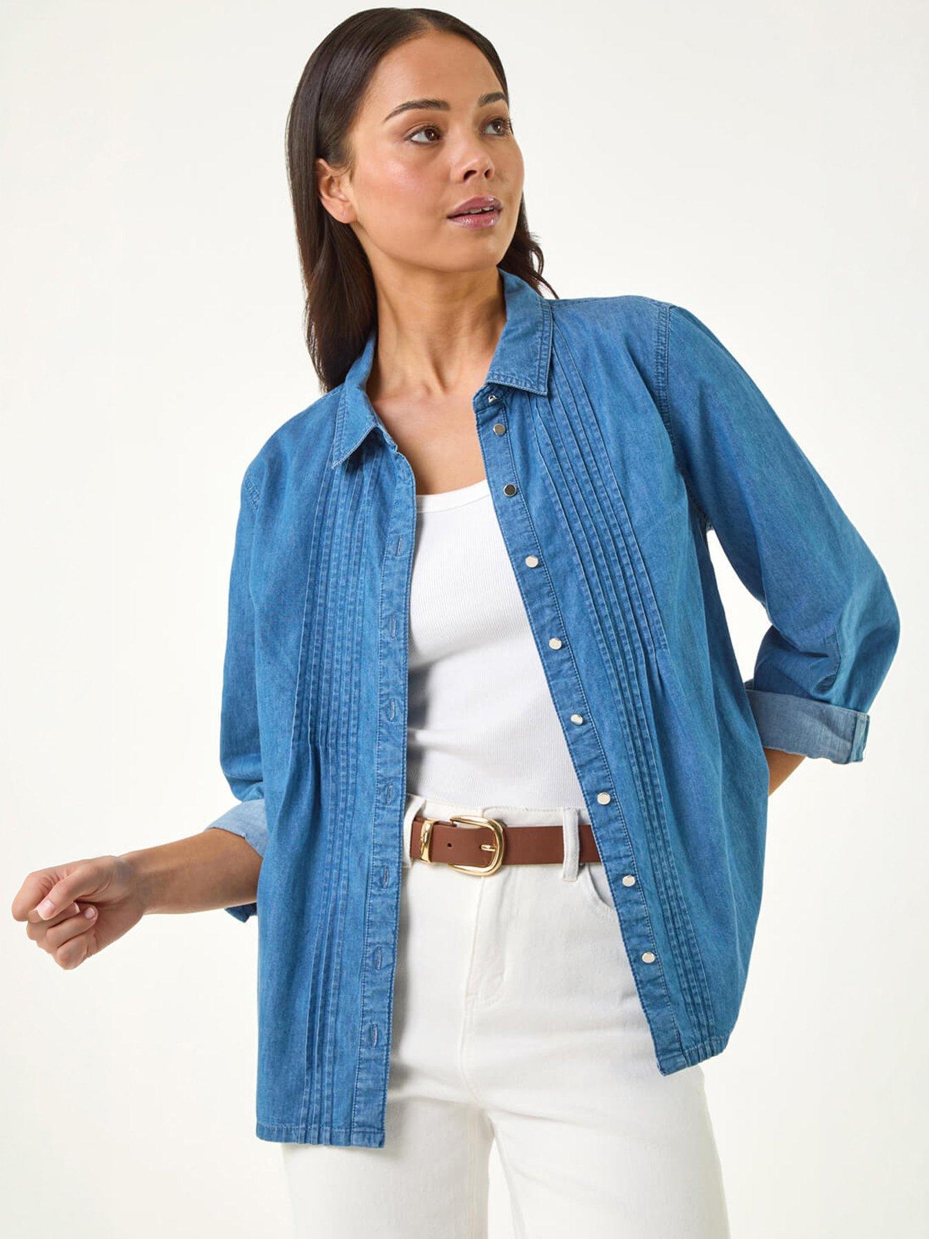 roman-petite-pintuck-buttoned-blousefront