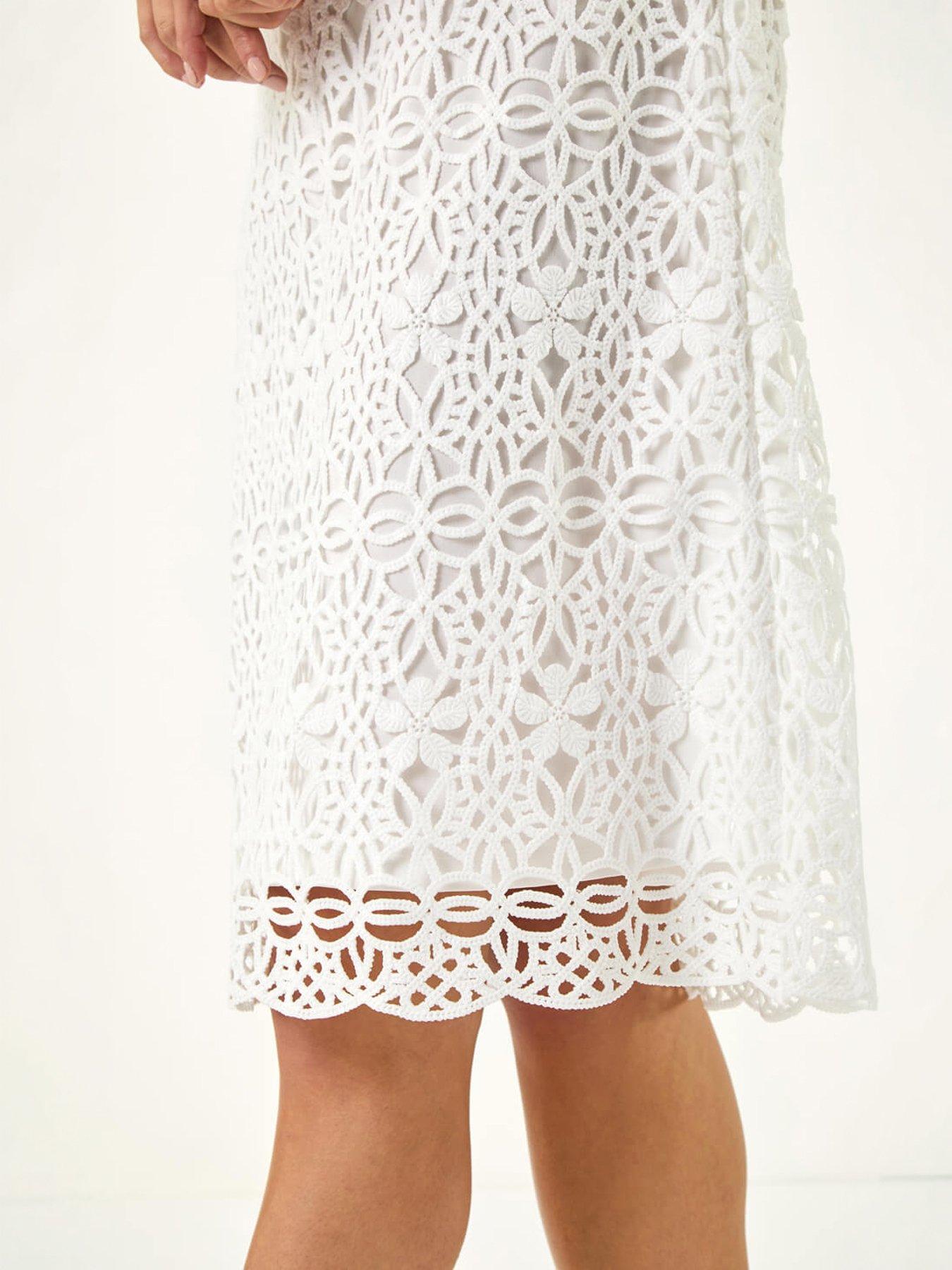 Image 2 of 5 of Roman Petite Lace Shift Dress