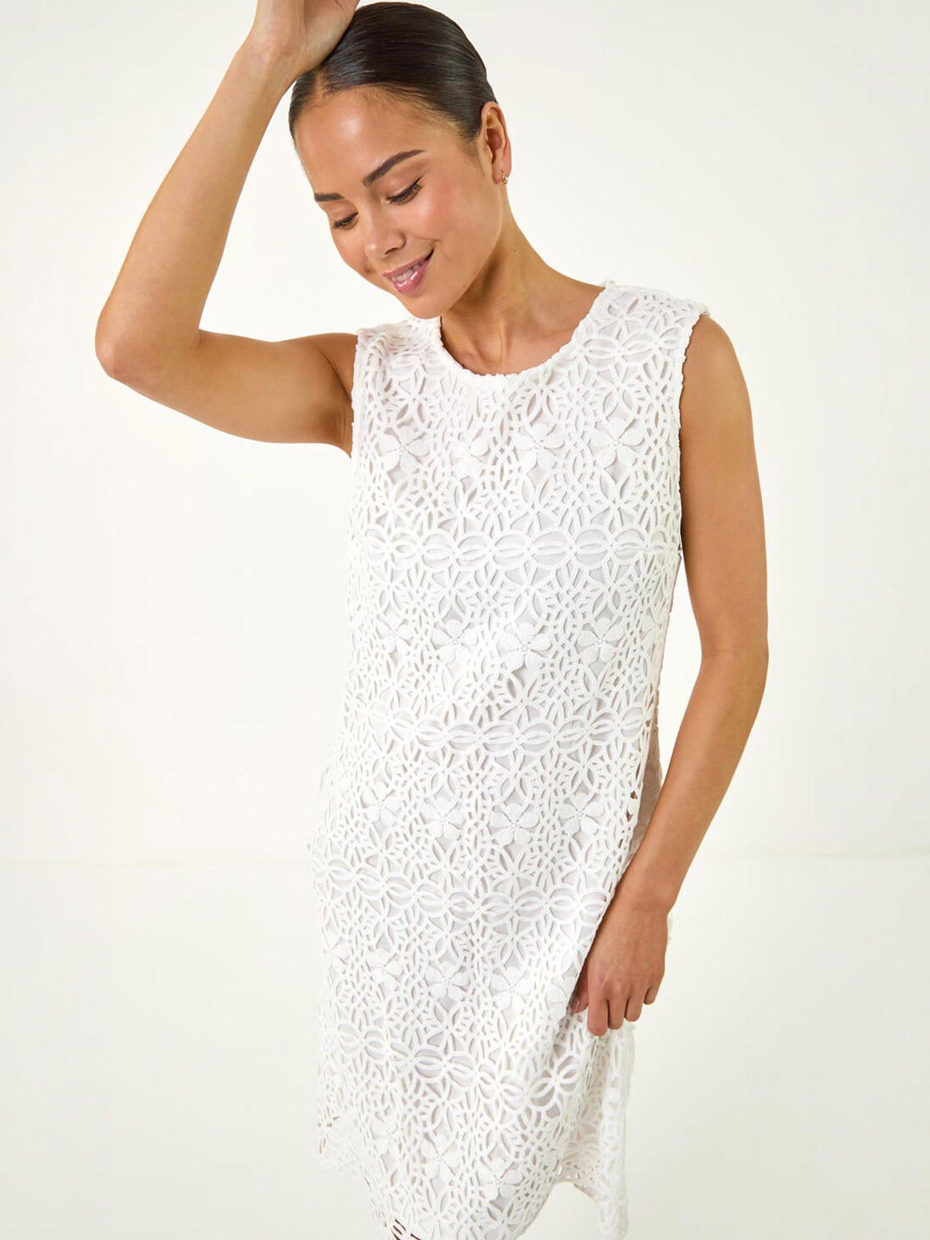 Image 3 of 5 of Roman Petite Lace Shift Dress