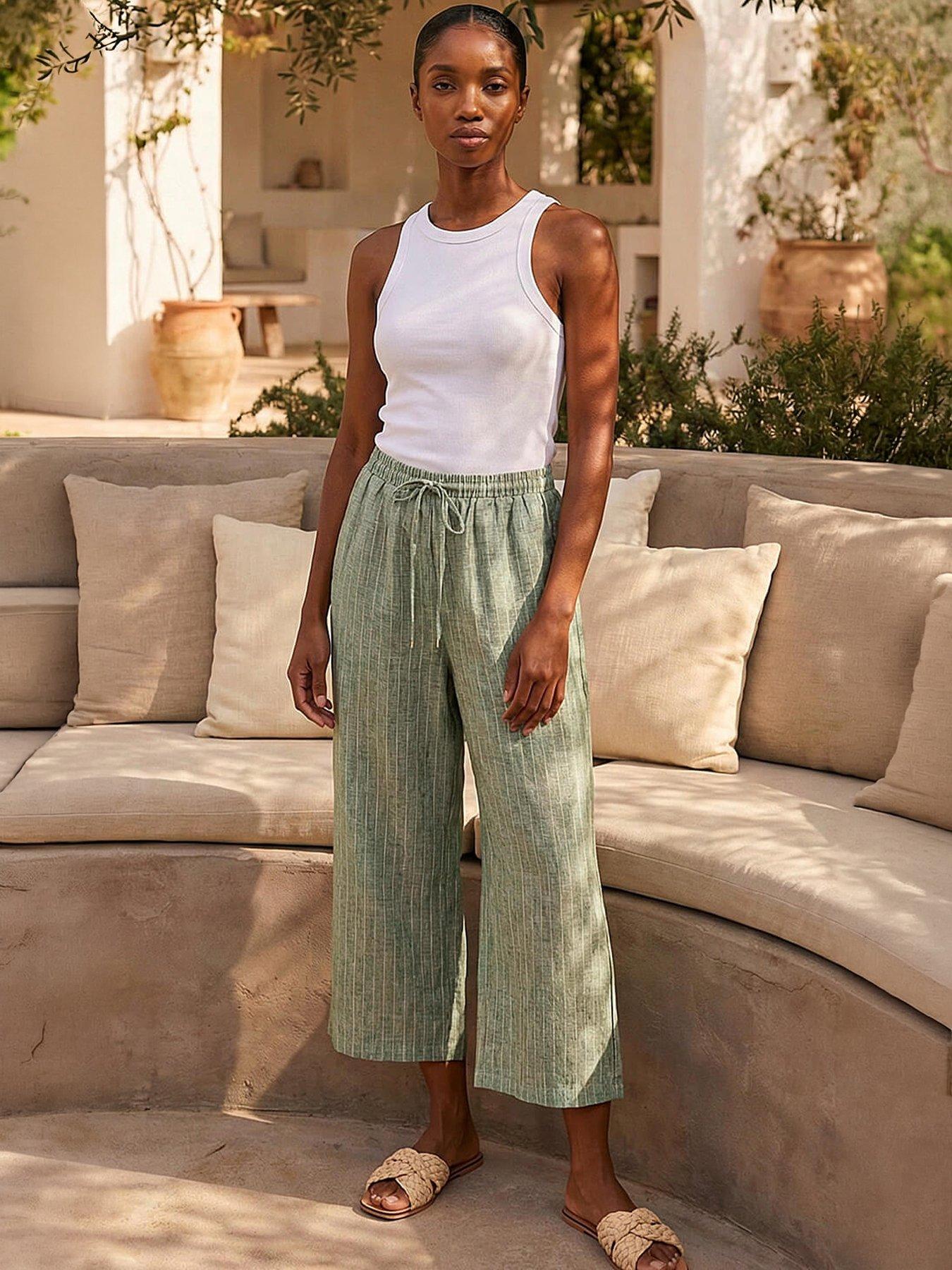 roman-petite-metallic-stripe-cropped-trouserfront