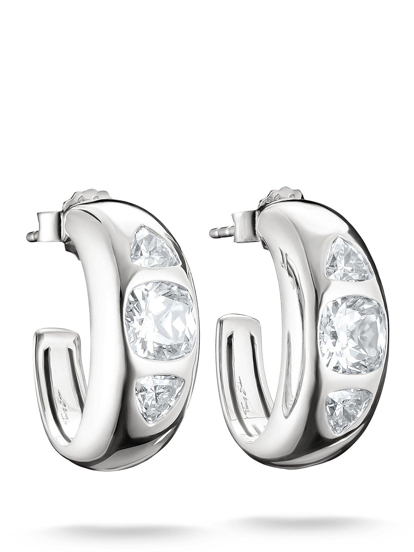 Thomas Sabo Bold Elegance hoop earrings with zirconia stones
