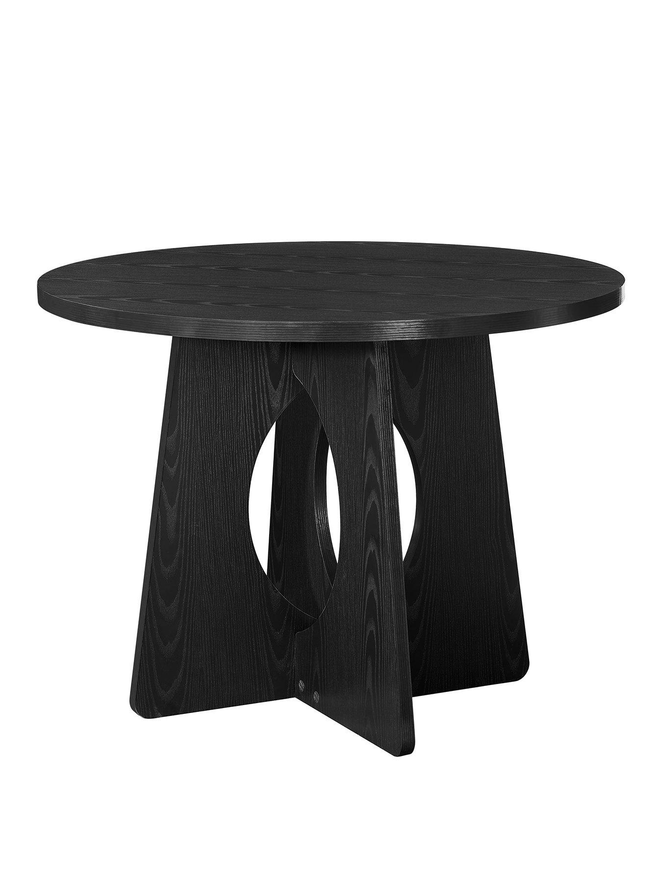 dusk-lucy-black-round-4-seater-dining-tablestillFront
