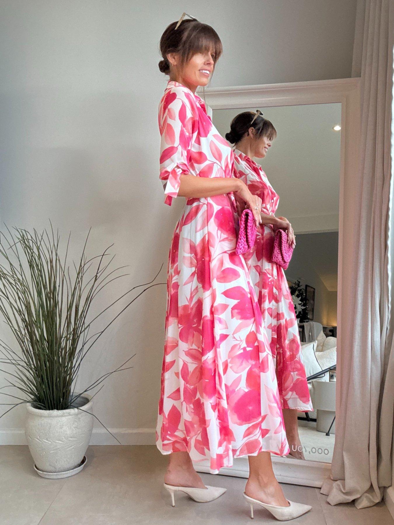 Image 3 of 4 of Style Cheat Daphne Floral Shirt Dress - Pink