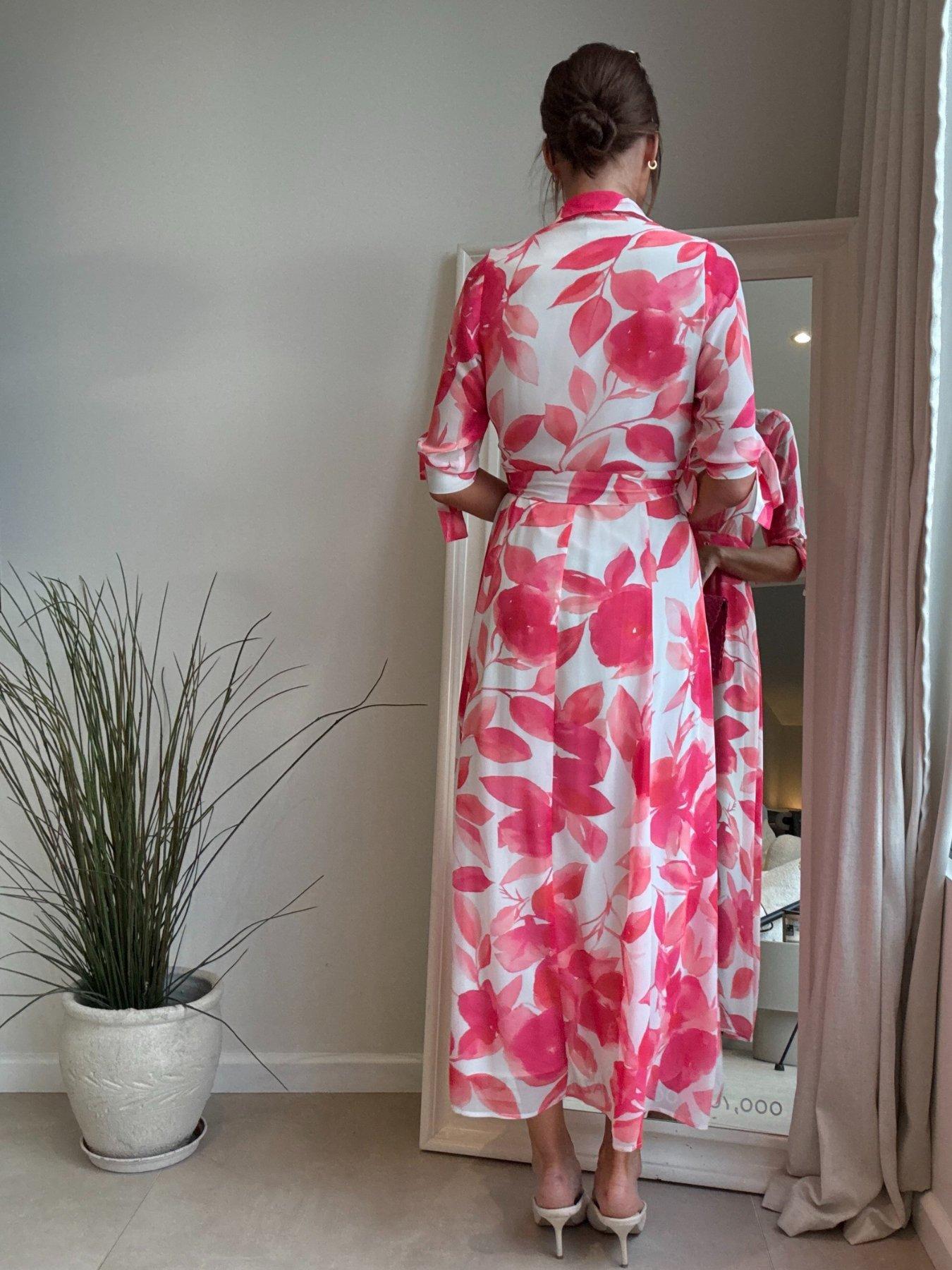 Image 4 of 4 of Style Cheat Daphne Floral Shirt Dress - Pink