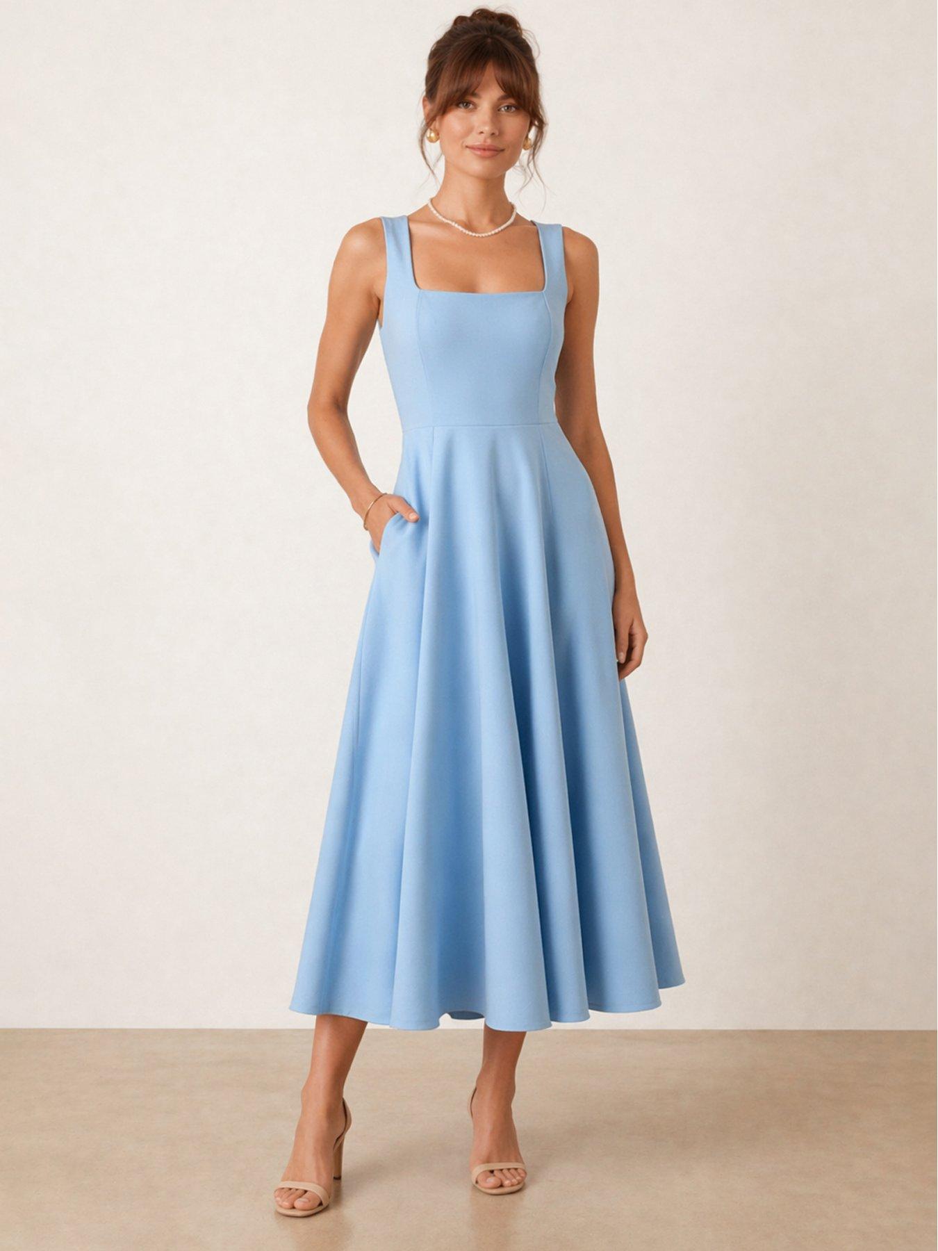 Image 1 of 4 of Style Cheat Fit And Flare Midi Dress