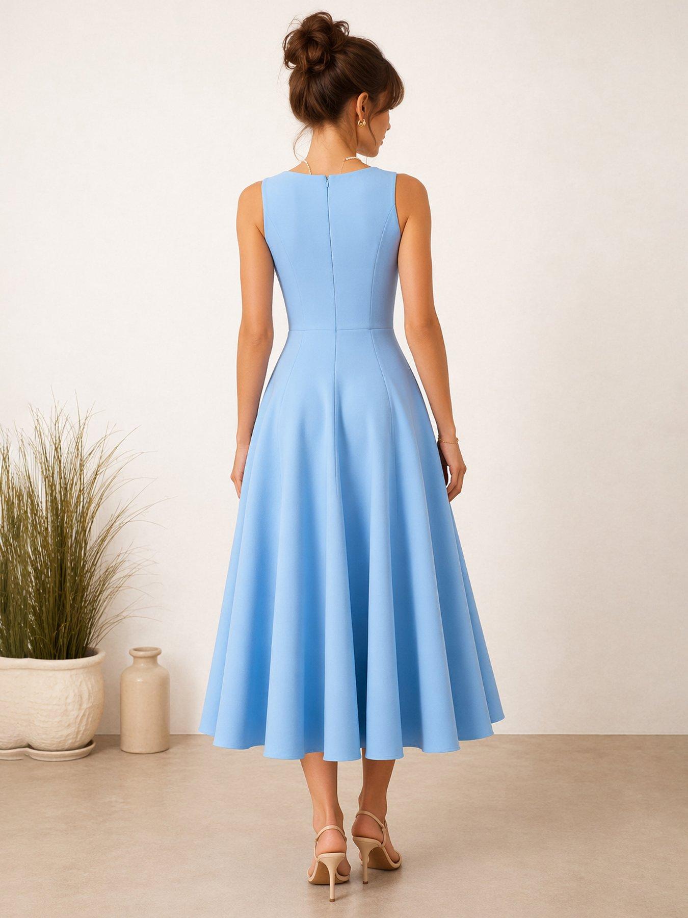 Image 2 of 4 of Style Cheat Fit And Flare Midi Dress