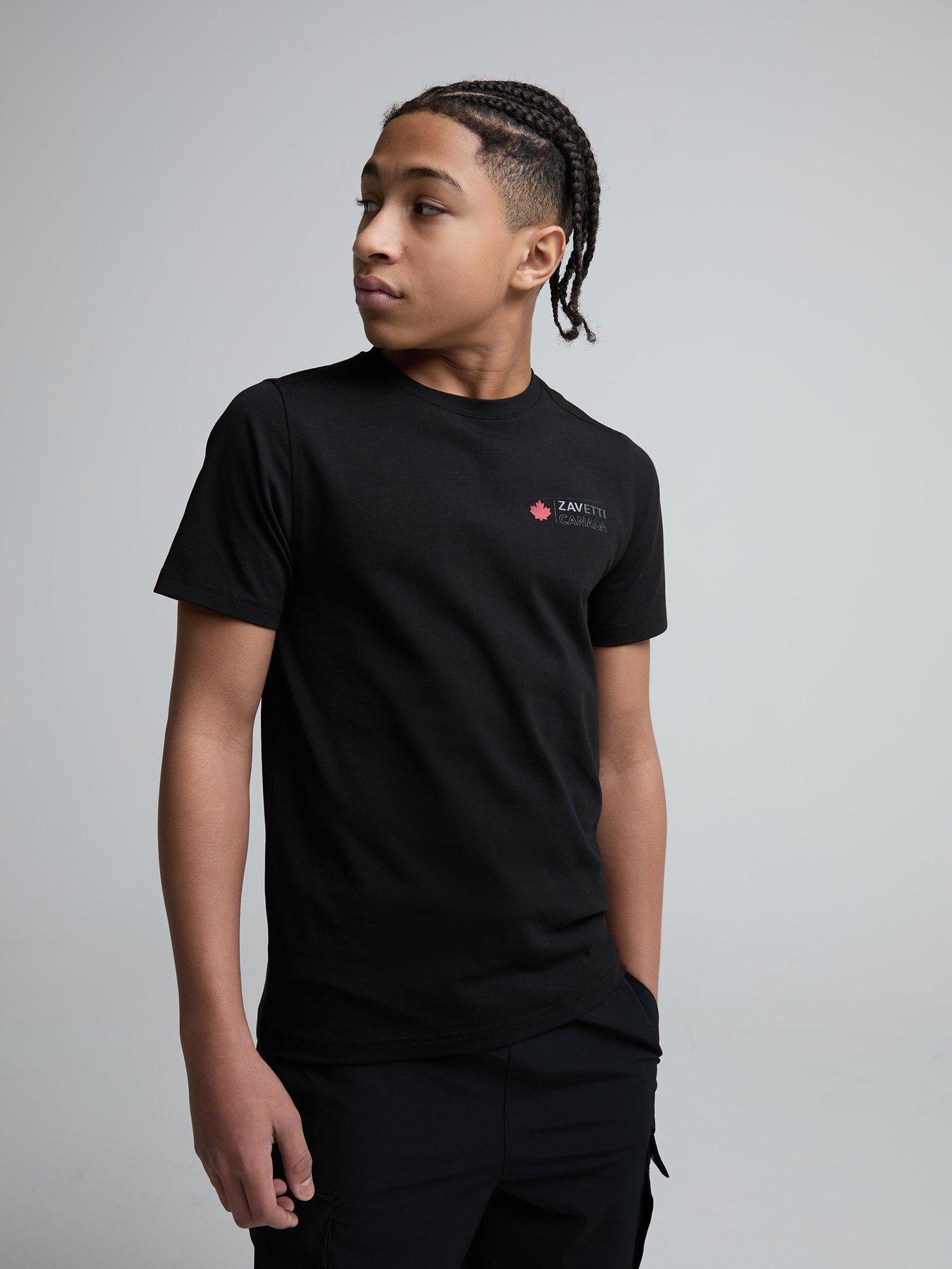 Image 1 of 5 of Zavetti Canada Boys Matera Short Sleeved T-shirt - Black
