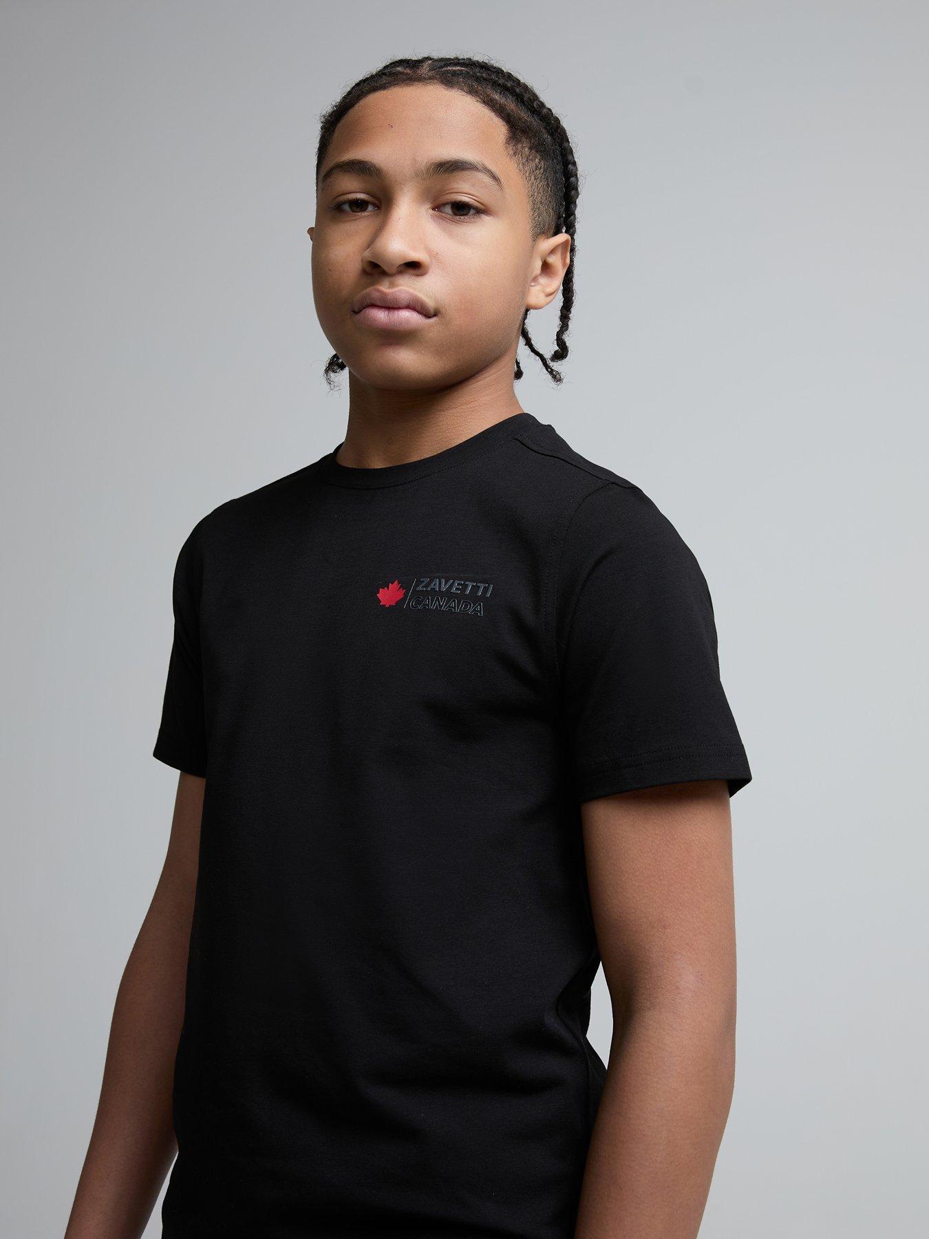 Image 4 of 5 of Zavetti Canada Boys Matera Short Sleeved T-shirt - Black