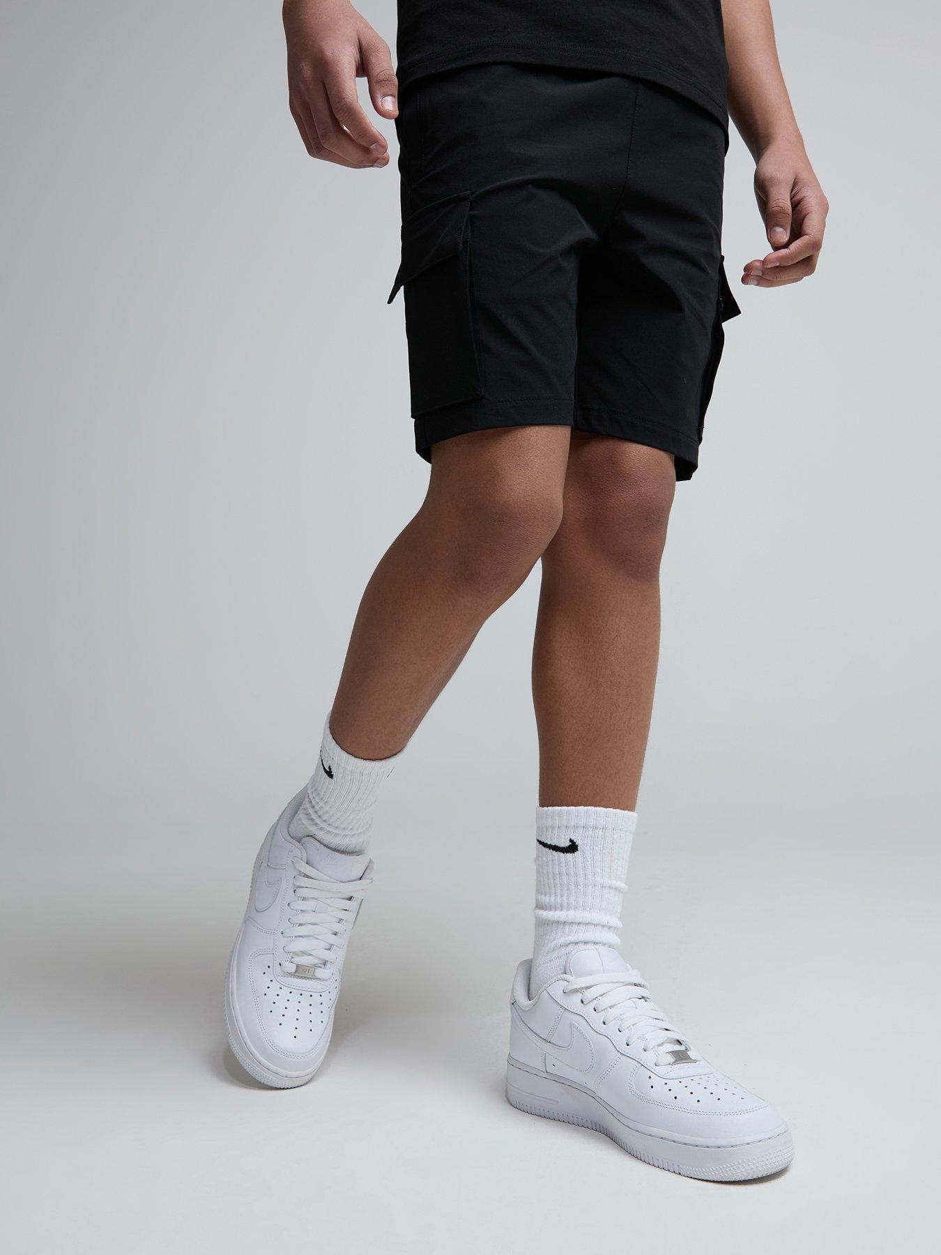 Zavetti Canada Boys Matera Woven Cargo Shorts - Black