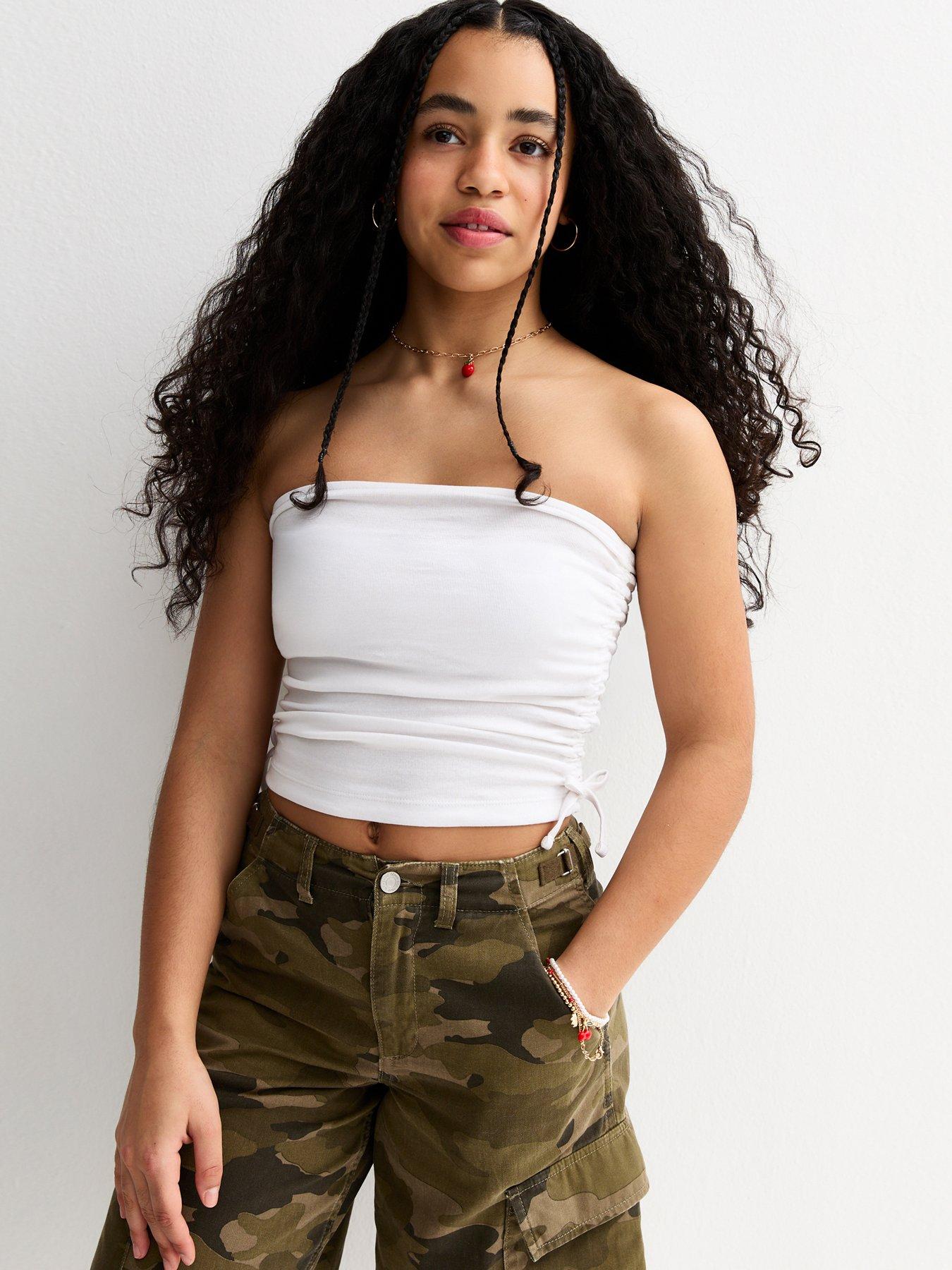 new-look-915-ruched-side-tie-bandeau-top-whitefront