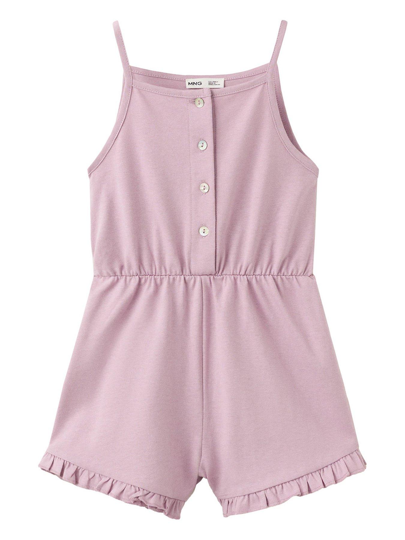 Mango Younger Girls Playsuit - Light Purple