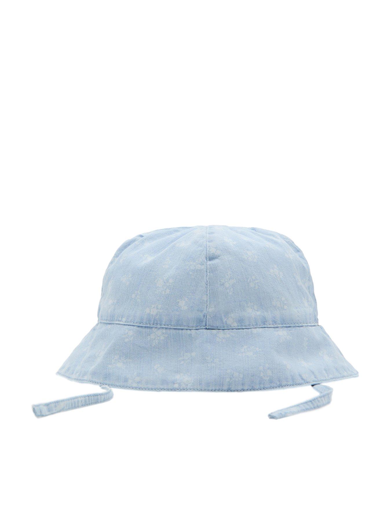 Mango Baby Girls Printed Denim Co-Ord Sun Hat - Blue