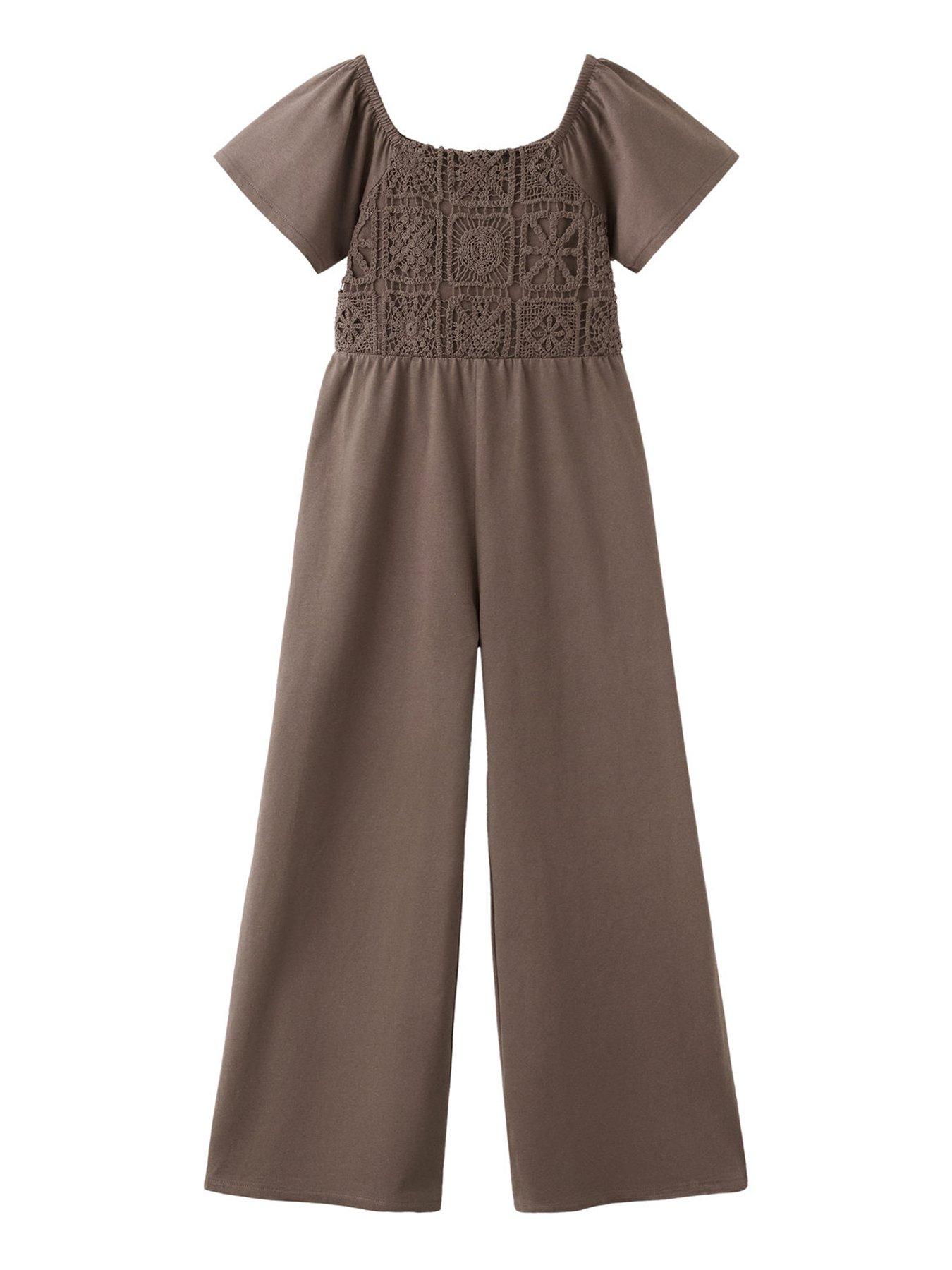 mango-girls-crochet-jumpsuit-brown