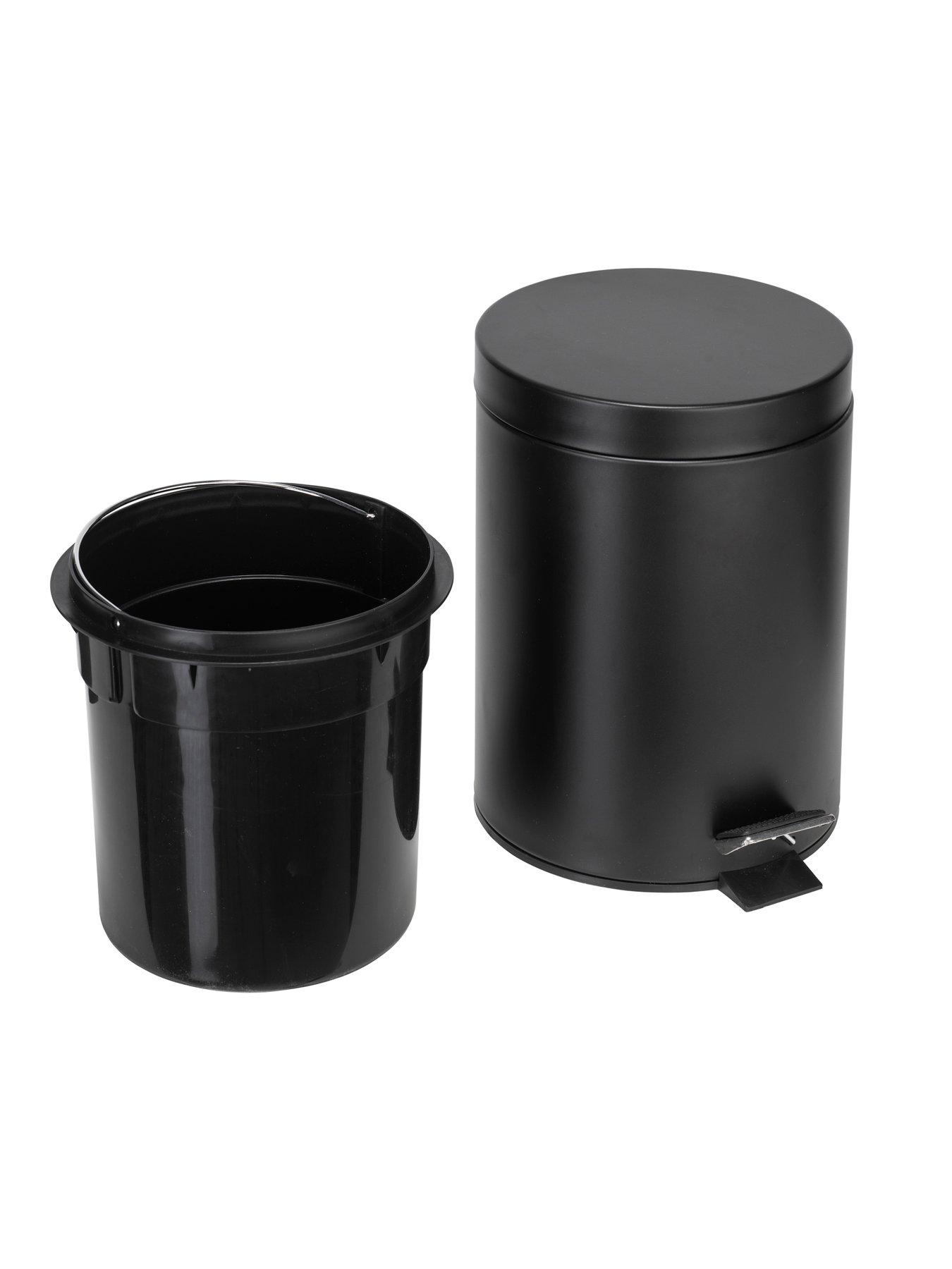 Image 4 of 5 of Croydex Black Bathroom Essential Set - 5l Pedal Pin, Toilet Brush, Shower Caddy