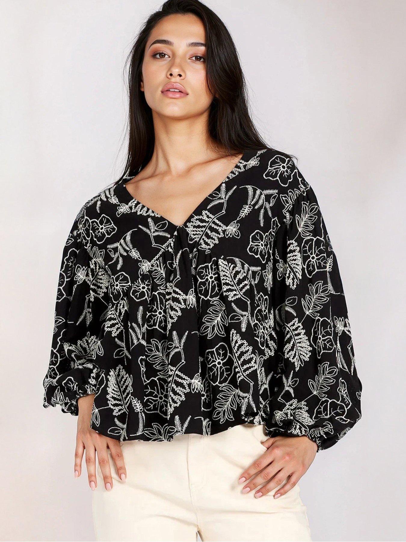 little-mistress-embroidered-cotton-top-blackfront
