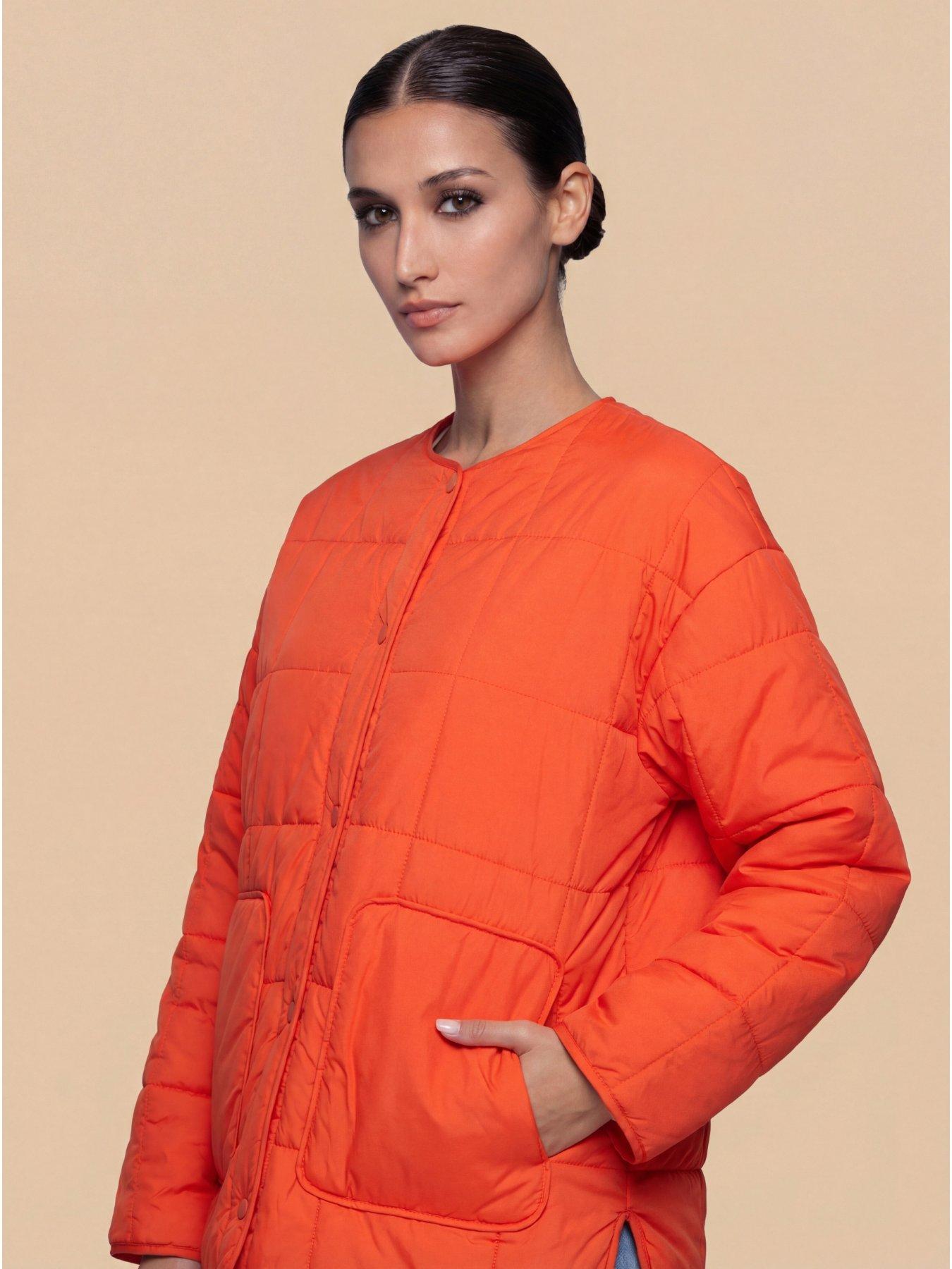 Image 1 of 4 of Little Mistress Tomato Quilted Jacket - Red