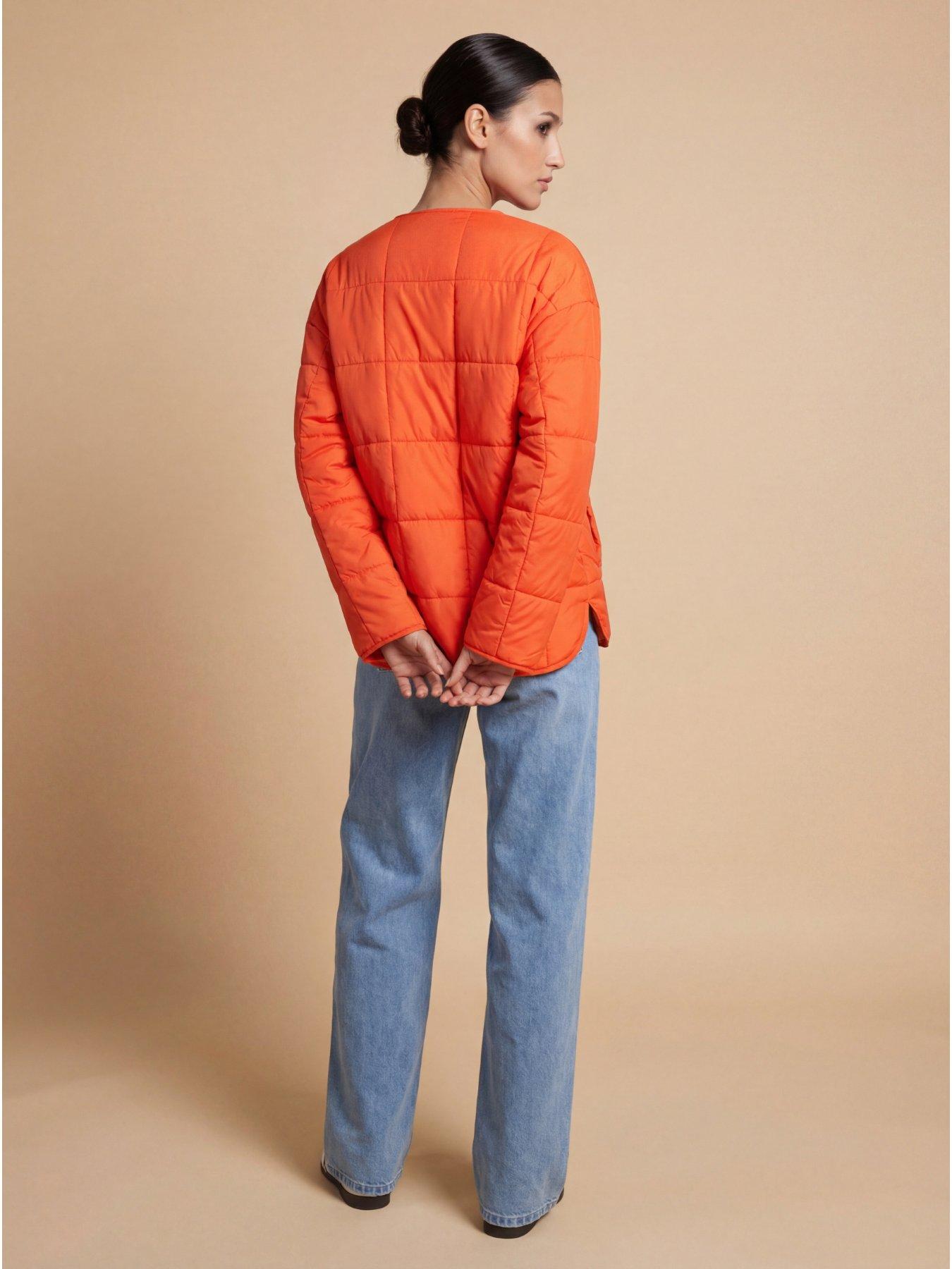 Image 2 of 4 of Little Mistress Tomato Quilted Jacket - Red