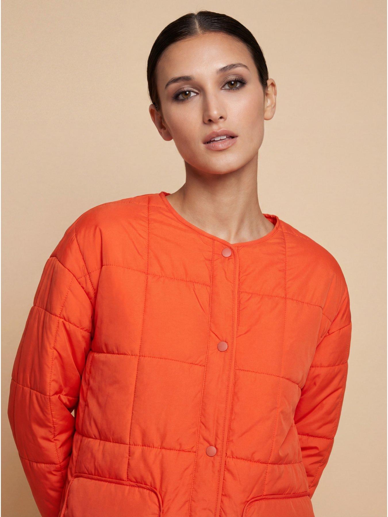 Image 4 of 4 of Little Mistress Tomato Quilted Jacket - Red