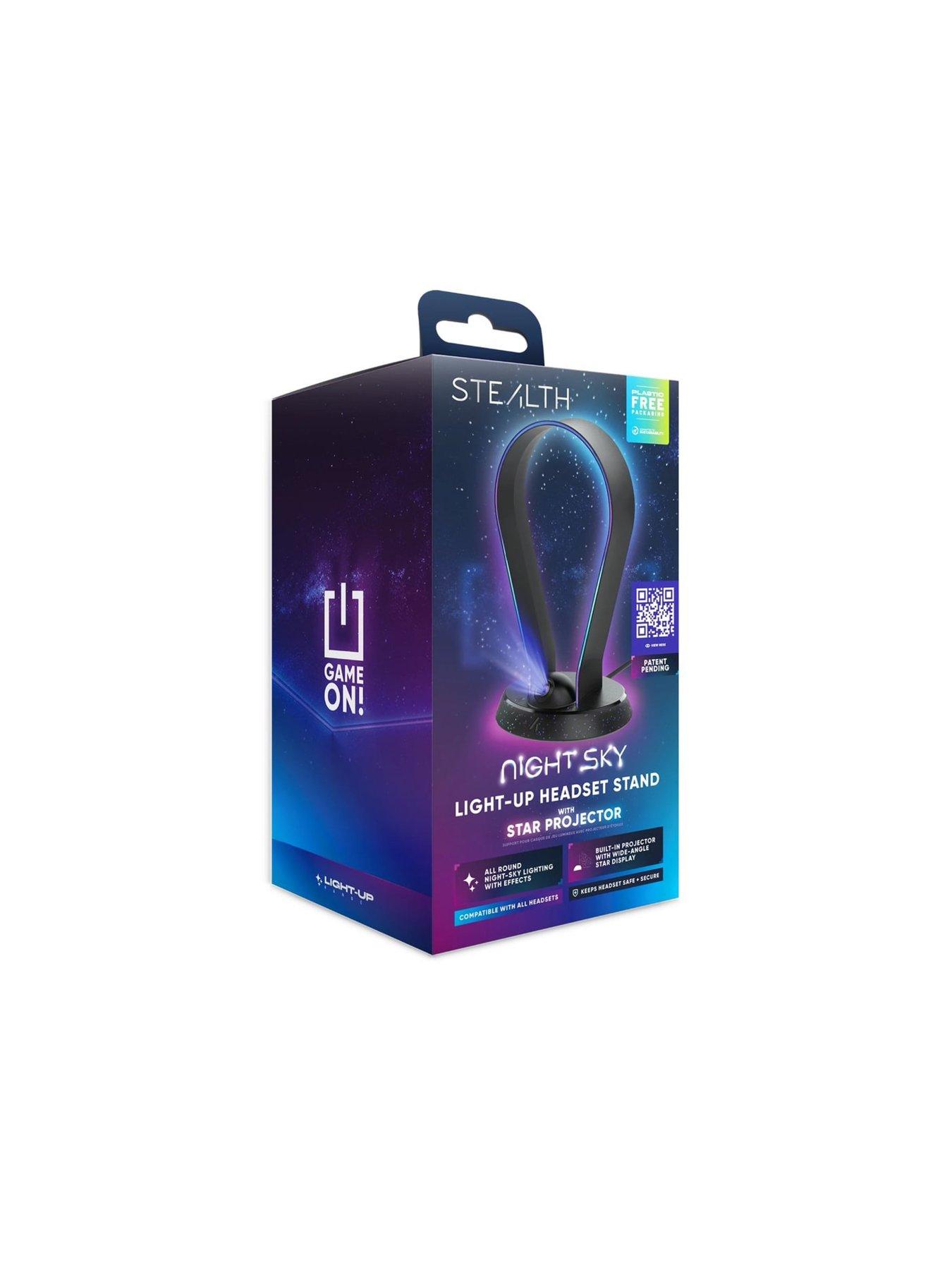 Image 2 of 7 of Stealth Night Sky Light Up Headset Stand with Projector