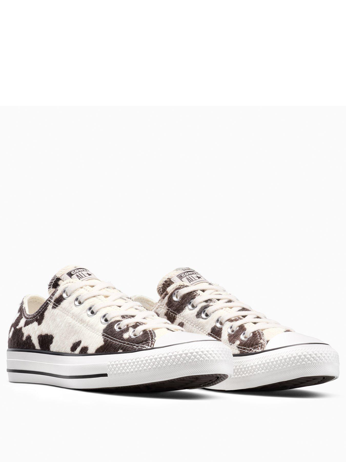 Image 2 of 7 of Converse Womens Chuck Taylor All Star Cow Pony Hair Trainers - Brown