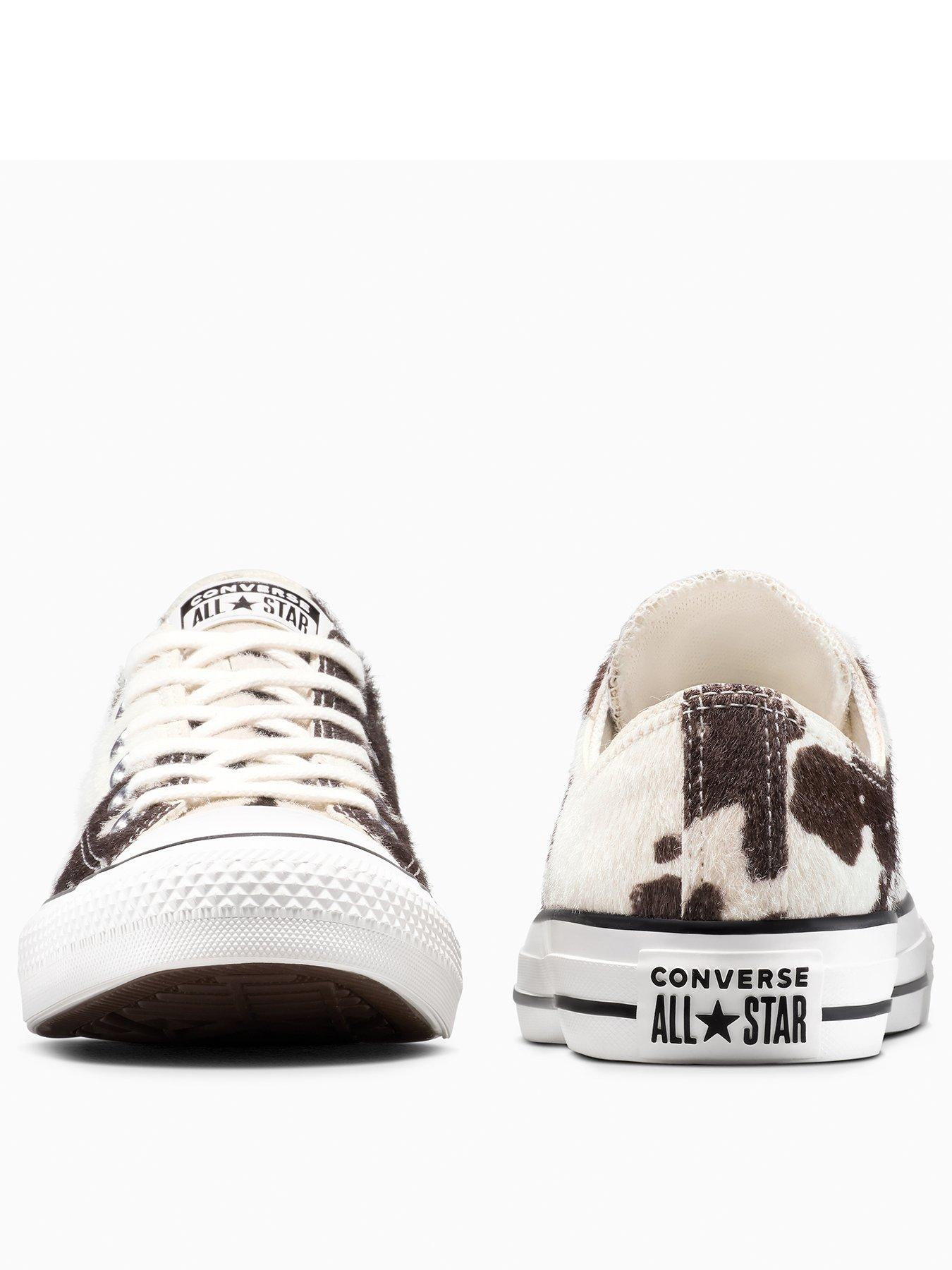 Image 3 of 7 of Converse Womens Chuck Taylor All Star Cow Pony Hair Trainers - Brown