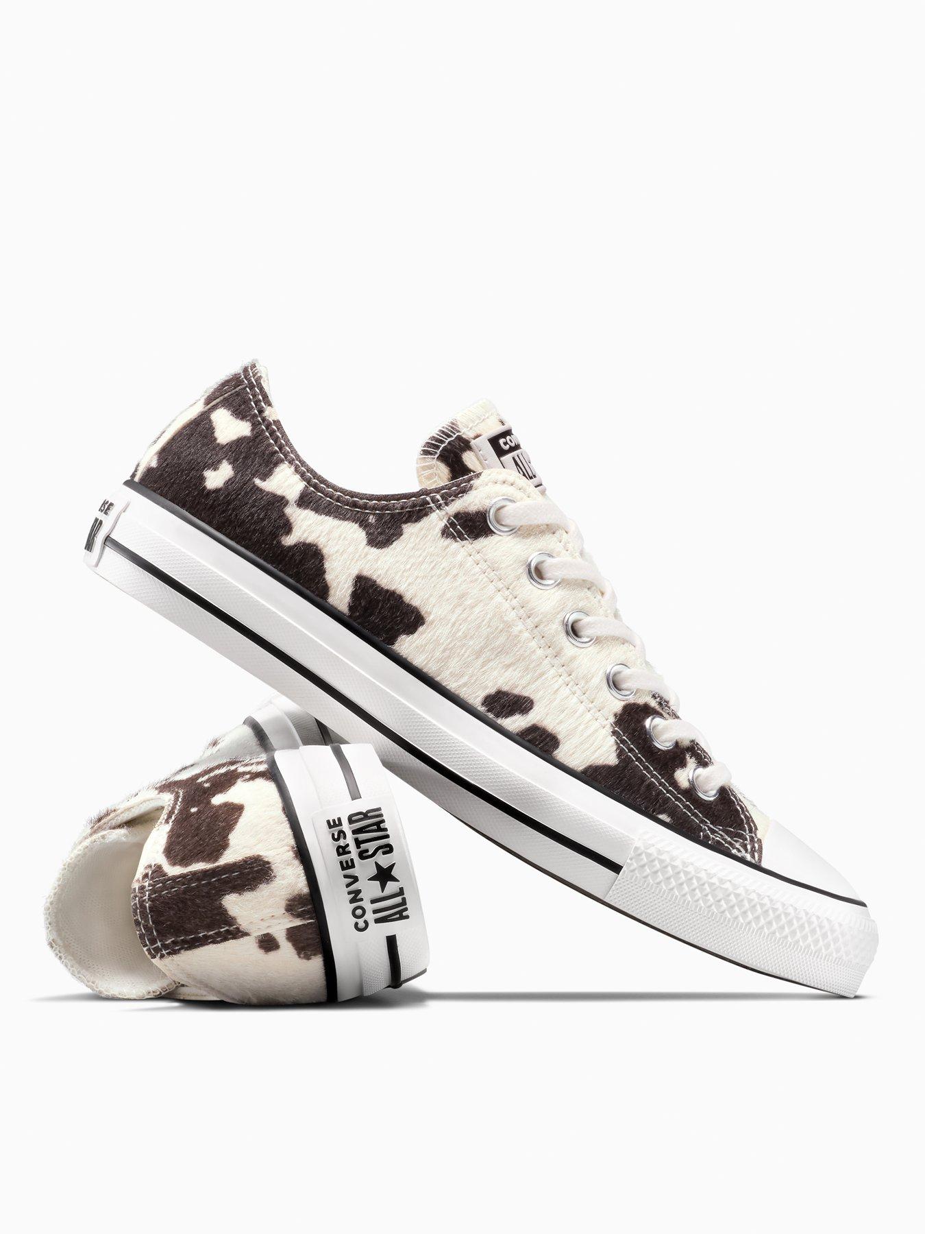 Image 6 of 7 of Converse Womens Chuck Taylor All Star Cow Pony Hair Trainers - Brown