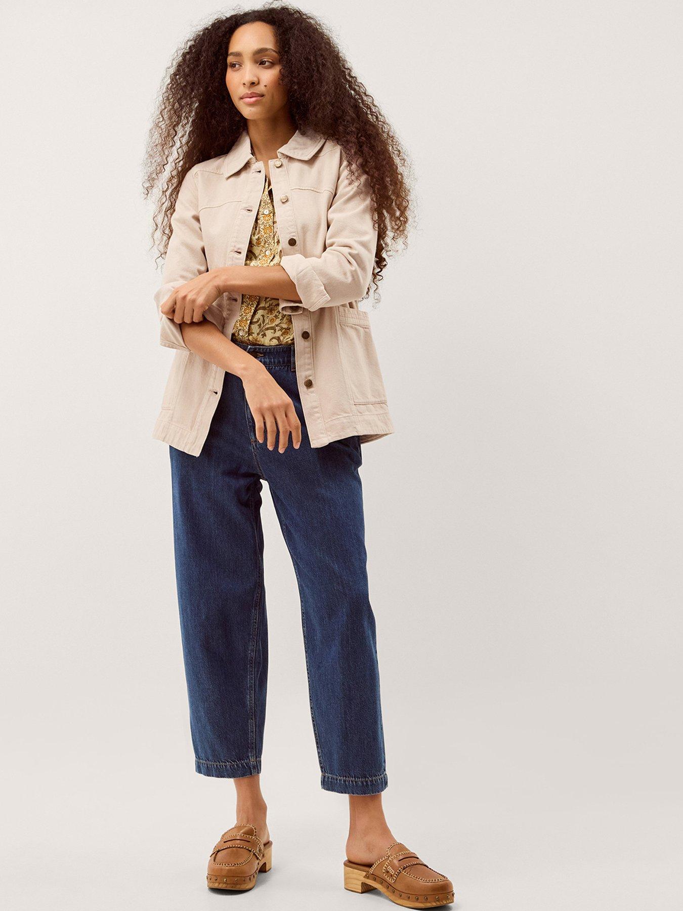 Monsoon Mabel Longline Jacket - Brown