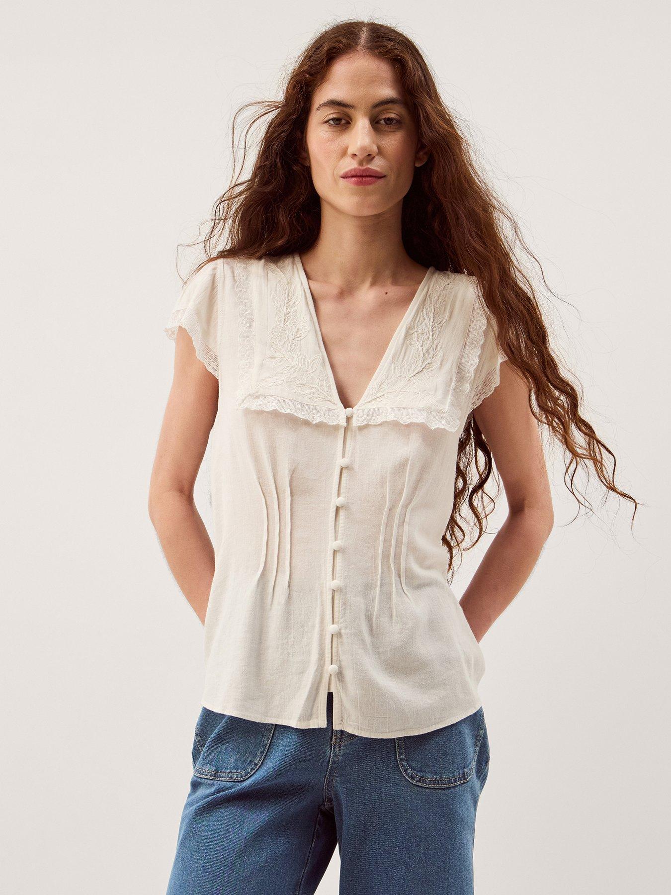 Image 1 of 5 of Monsoon Frannie Collar Top
