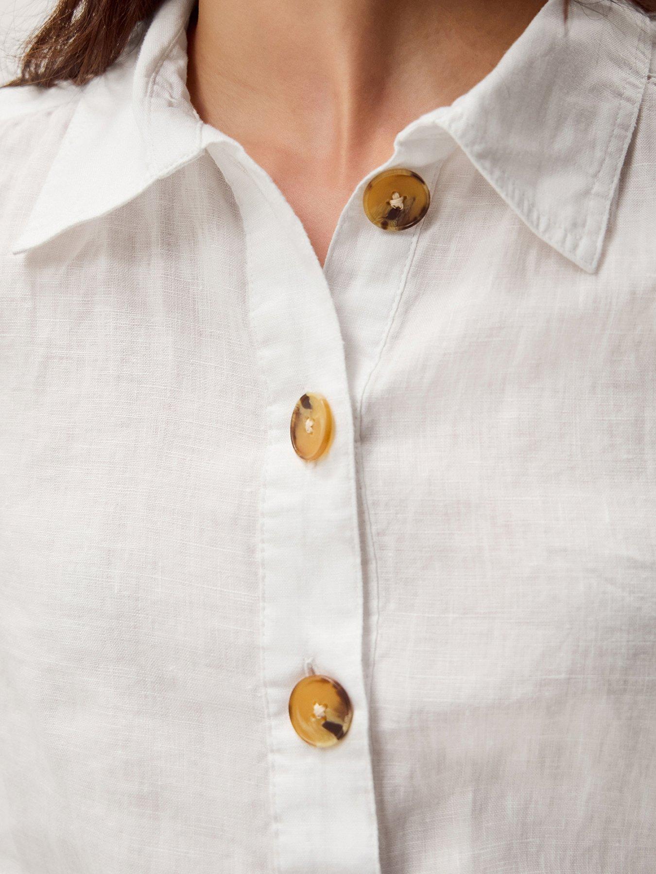 Image 3 of 5 of Monsoon Emelia Linen Shirt - Cream