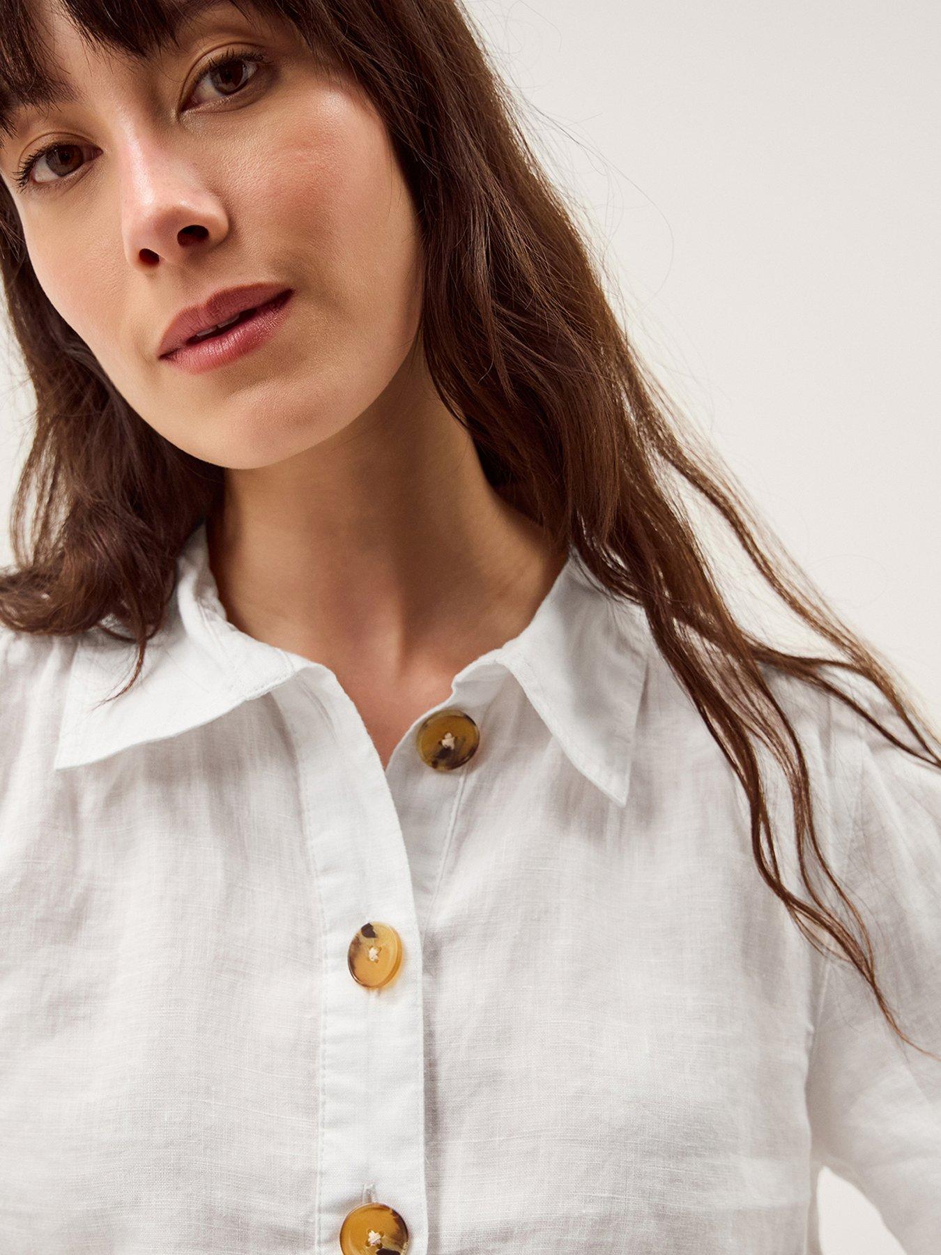 Image 4 of 5 of Monsoon Emelia Linen Shirt - Cream