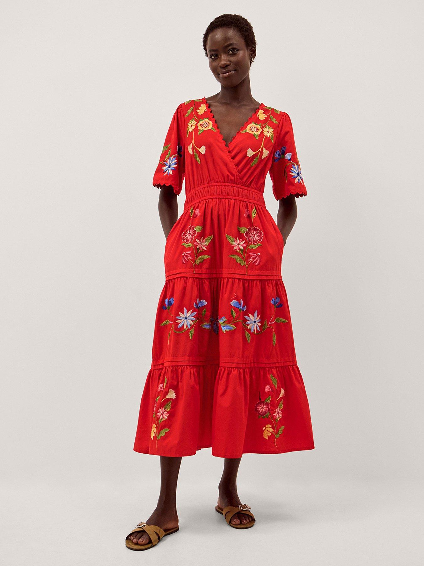Image 1 of 5 of Monsoon Emma Emb Dress