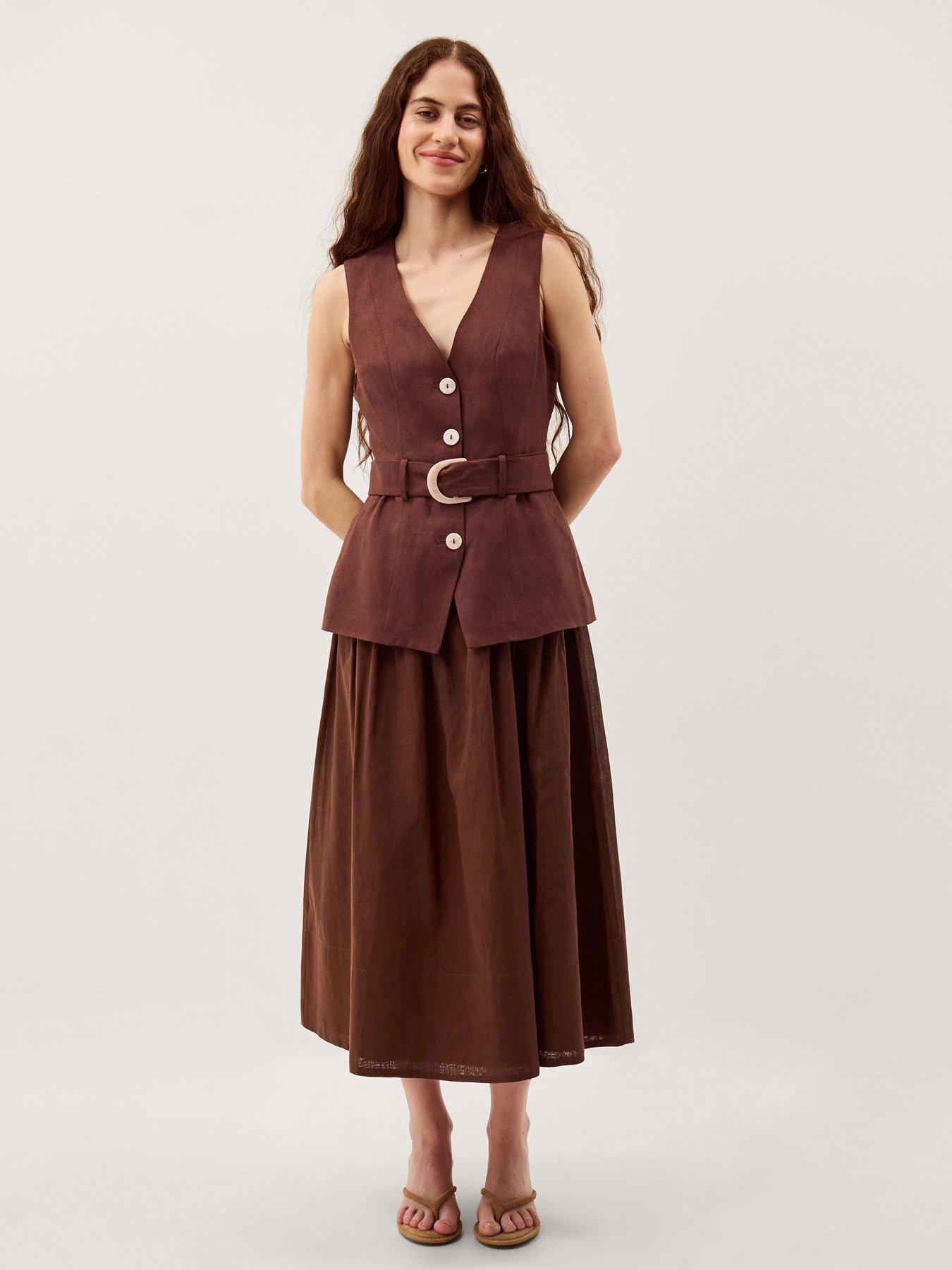 Monsoon Margot Linen Dress