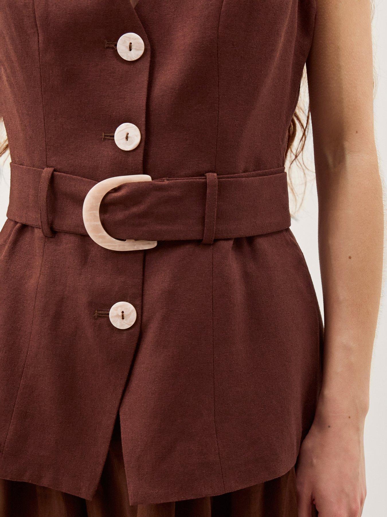 Image 5 of 6 of Monsoon Margot Linen Dress
