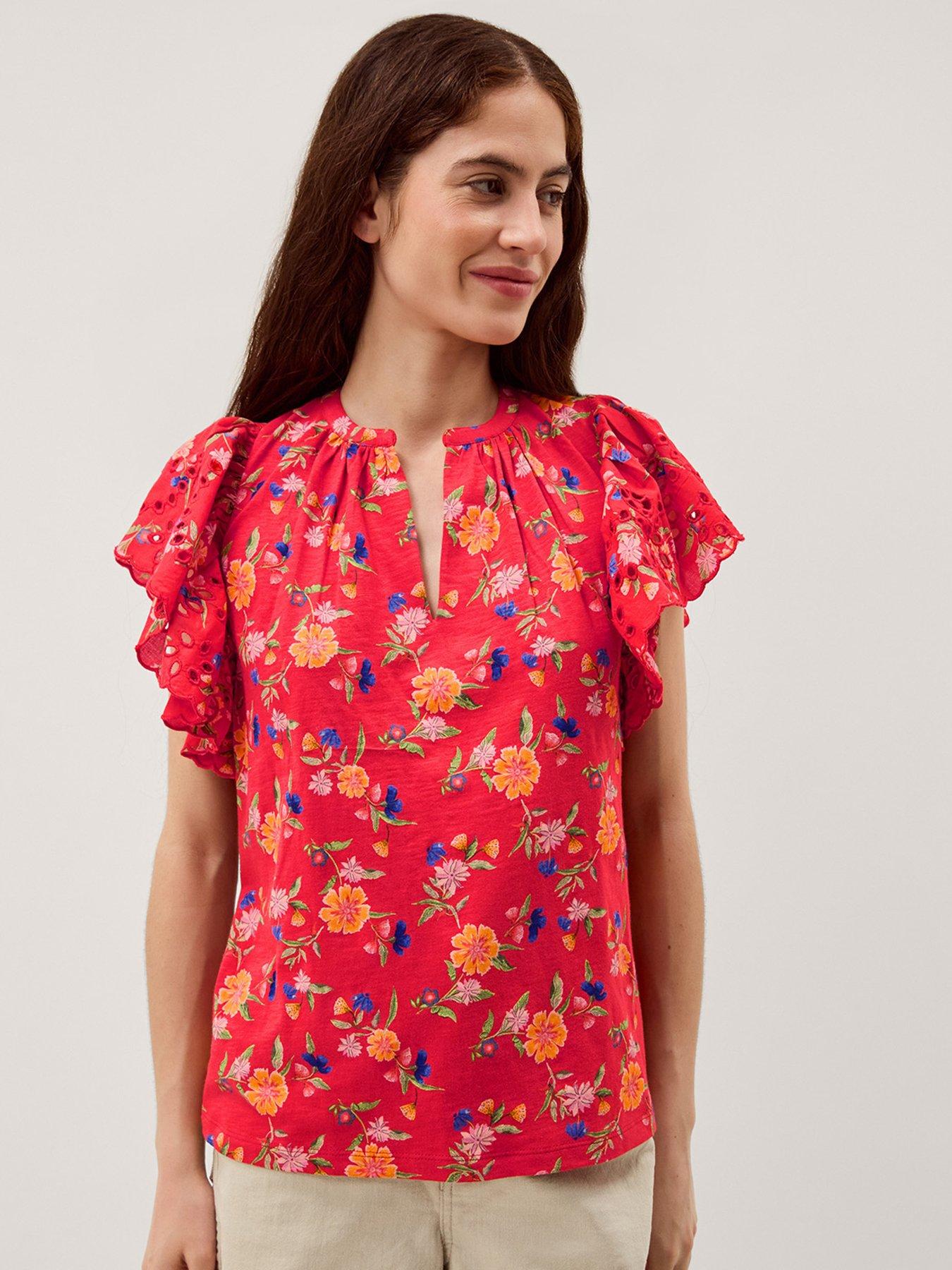 Monsoon Libby Floral Jersey Top
