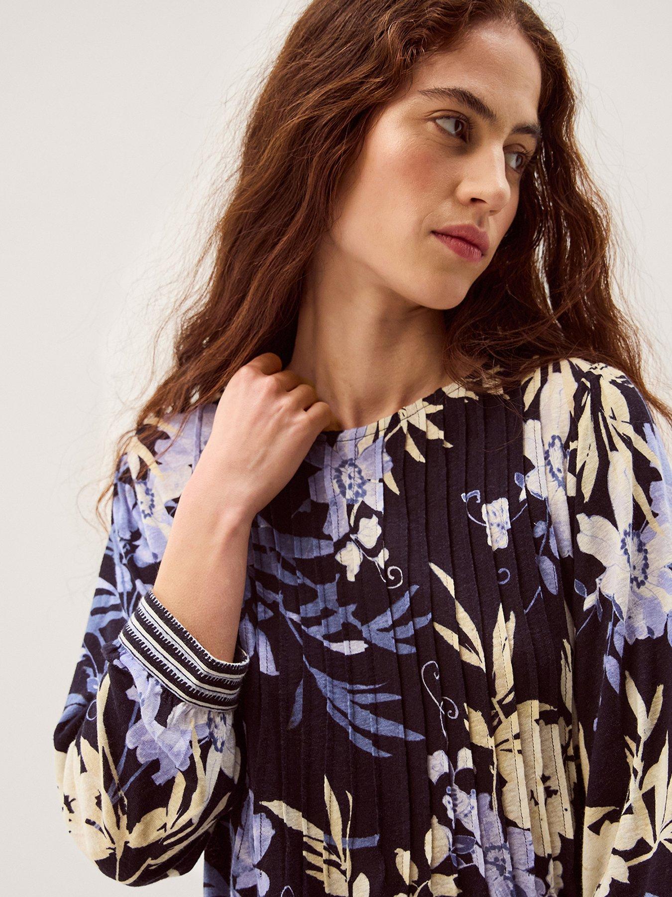 Image 4 of 5 of Monsoon Nicolete Print Pintuck To