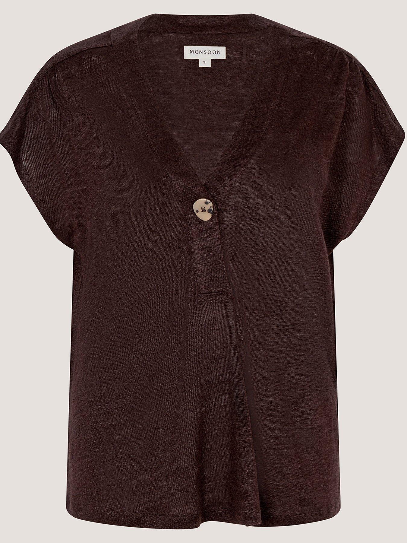 Image 5 of 5 of Monsoon Lucy Linen T Shirt