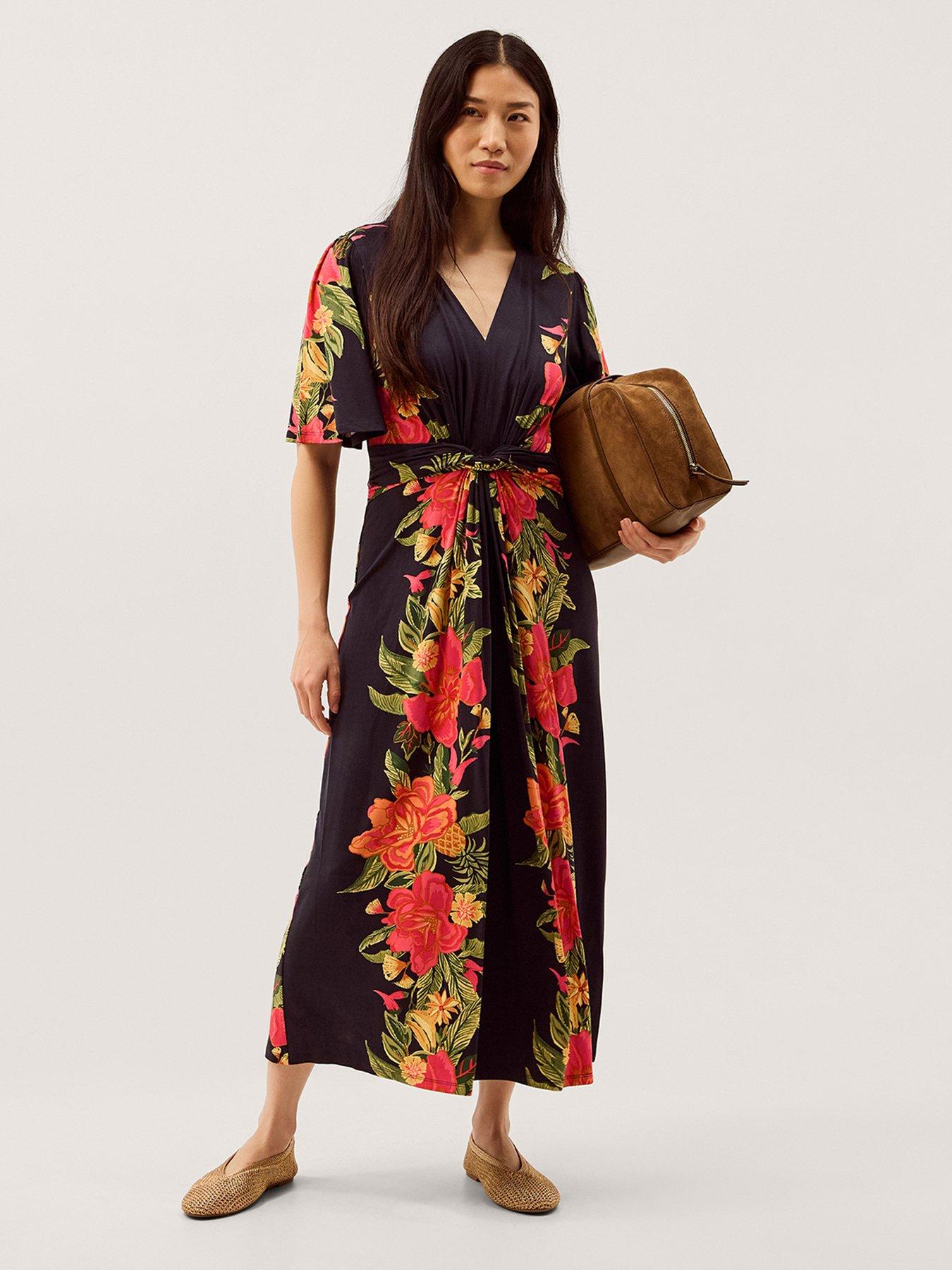 Image 1 of 6 of Monsoon Moana Print Jersey Dress